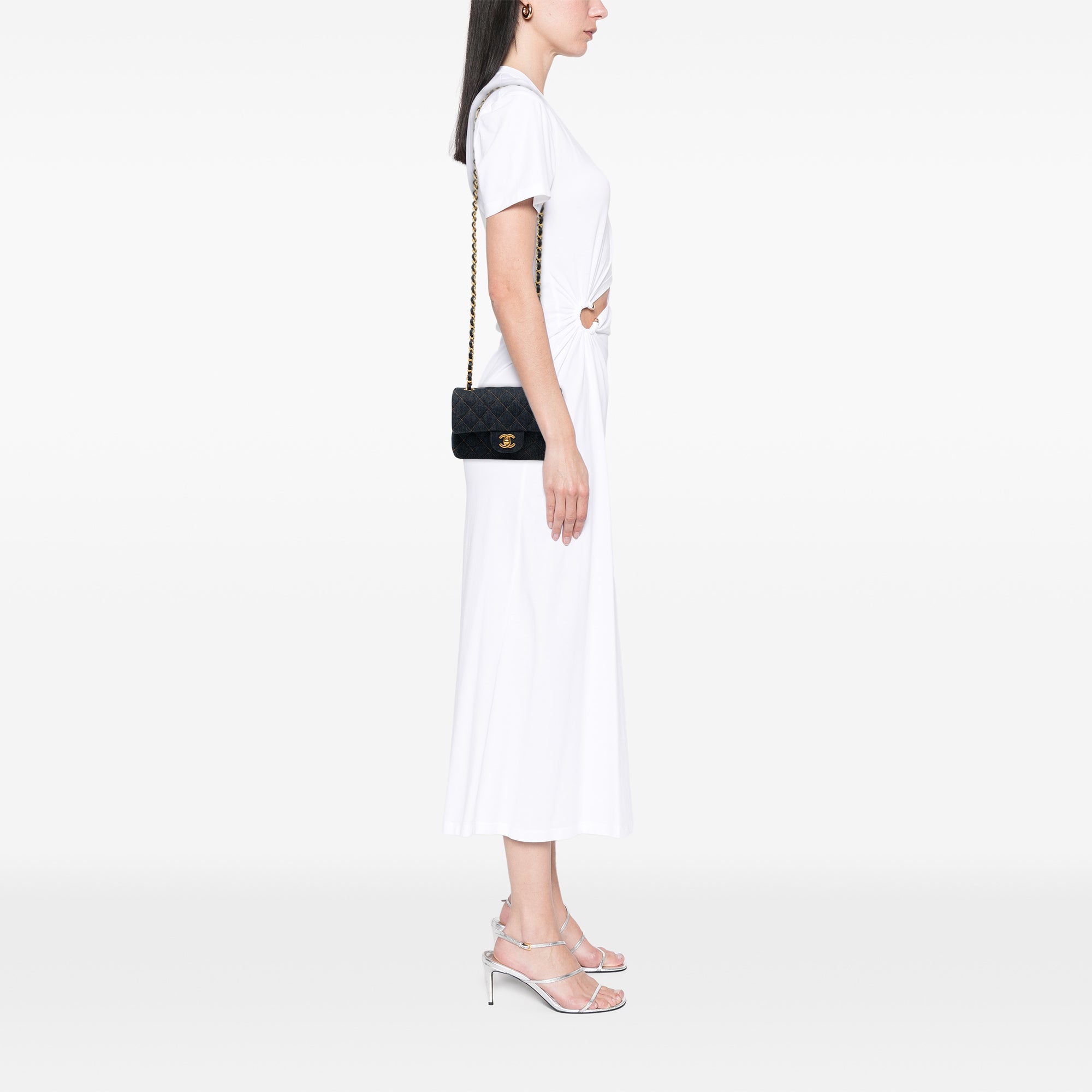 Chanel Mini Rectangular Quilted Denim Flap - image 6