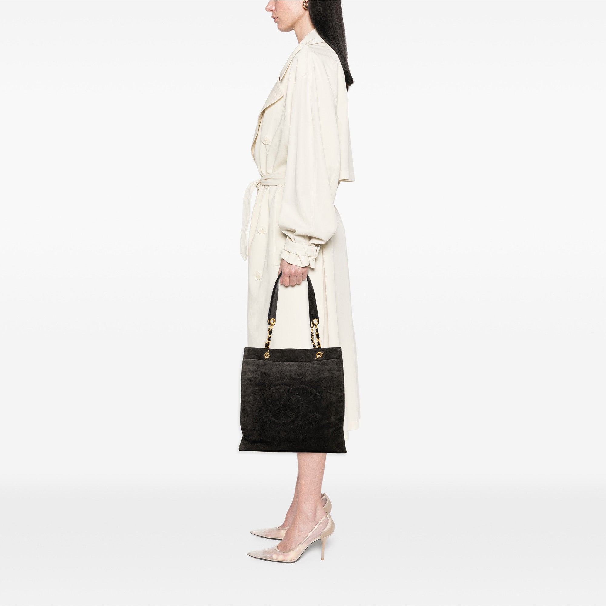 Chanel CC Suede Tote - image 7