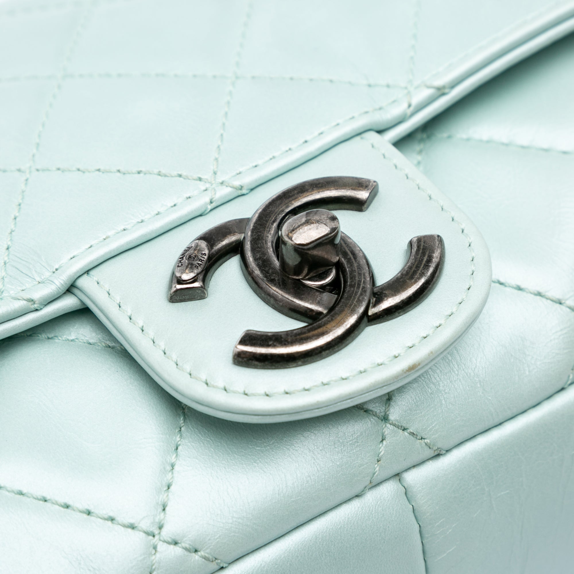 Chanel Medium Quilted Calfskin Coco Pleats Chain Flap - image 7