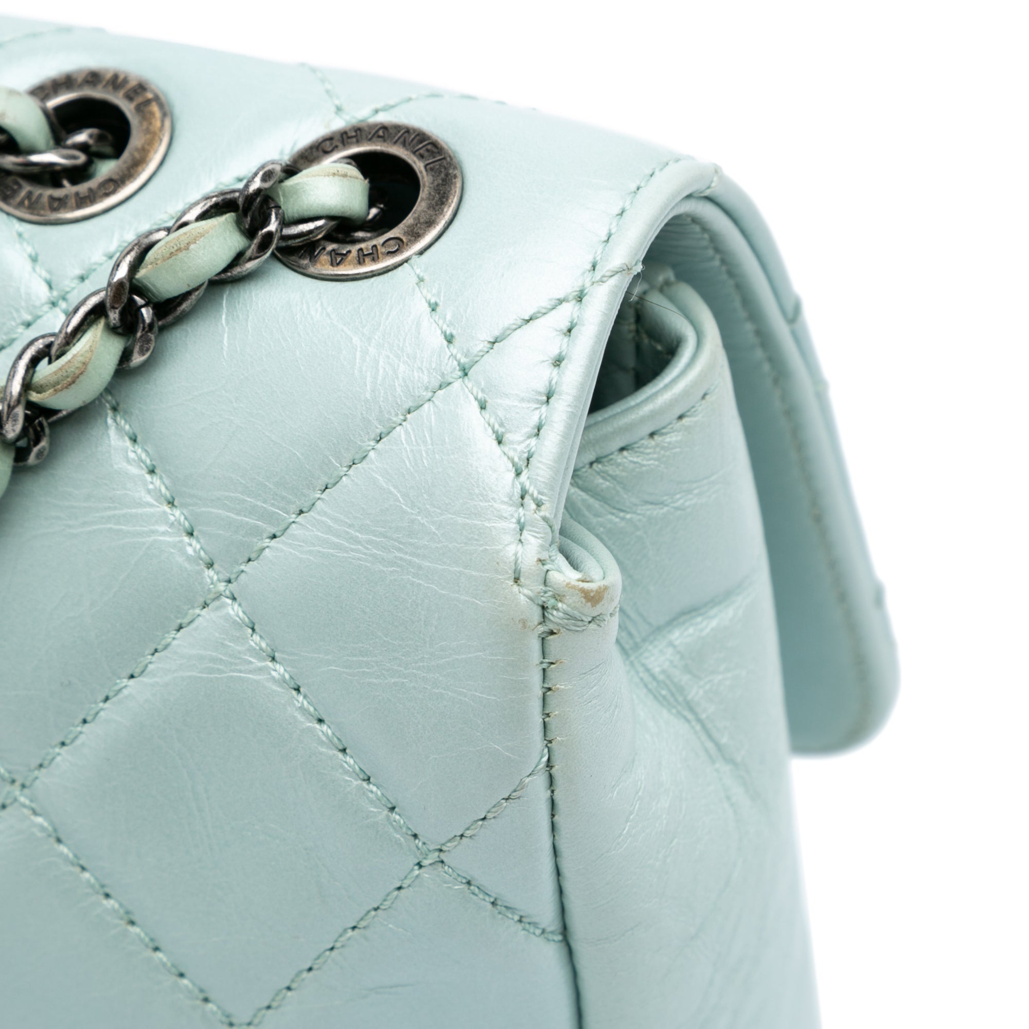 Chanel Medium Quilted Calfskin Coco Pleats Chain Flap - image 8