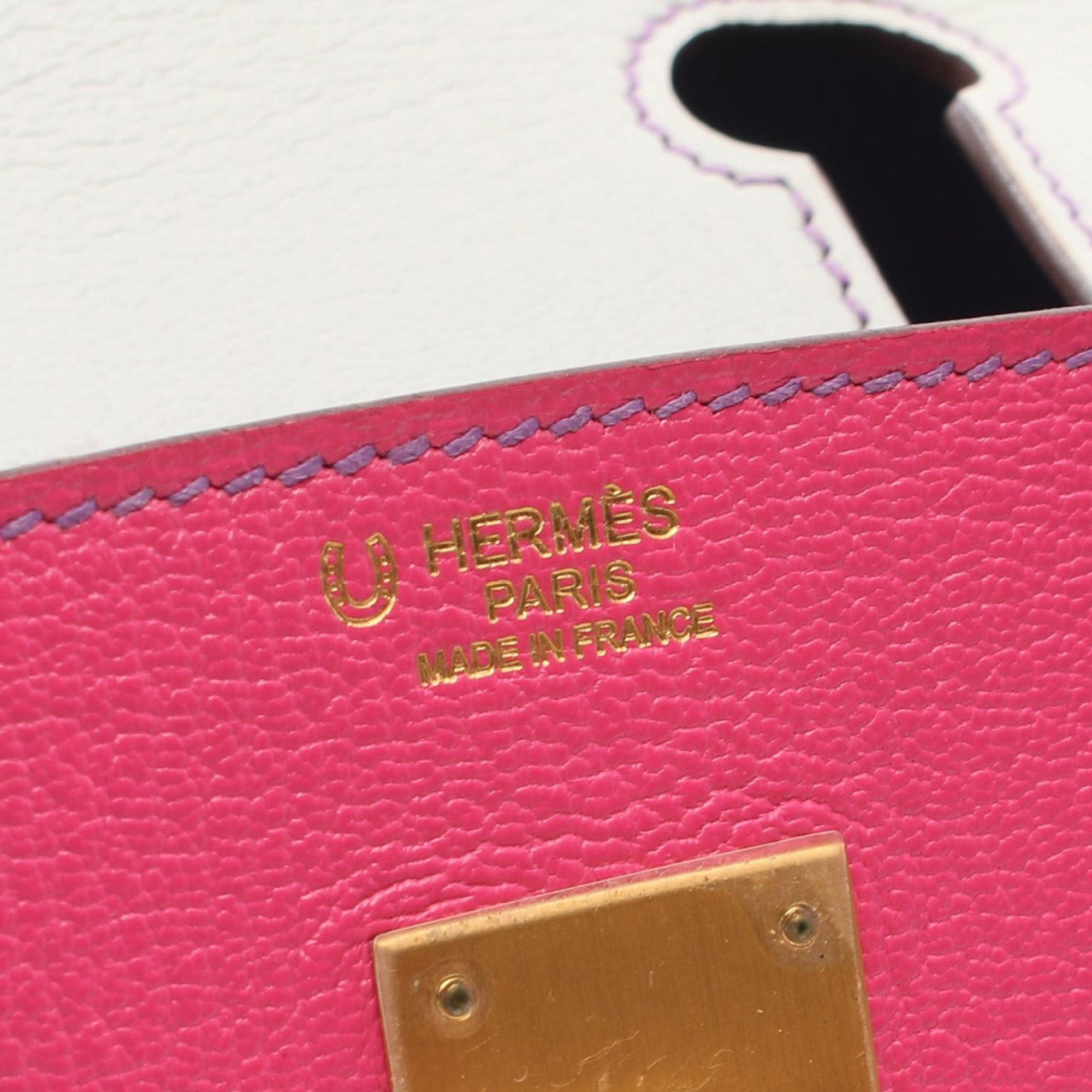 Hermès Special Order Tricolor Chevre Mysore Birkin Retourne 30 - image 4