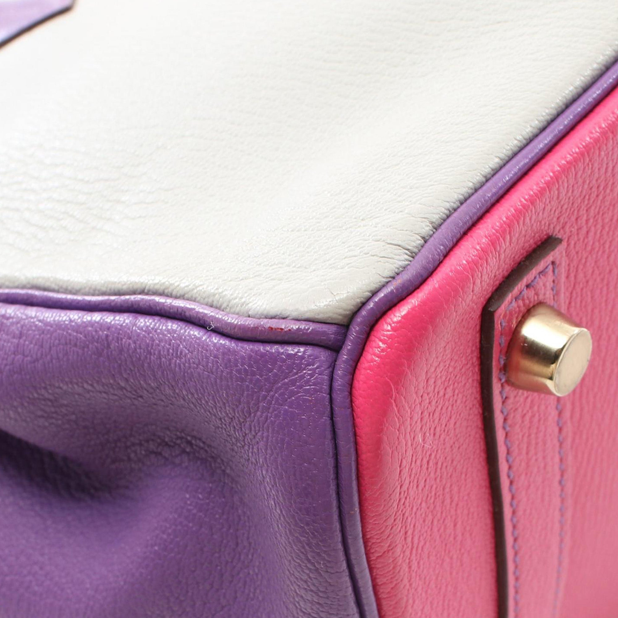Hermès Special Order Tricolor Chevre Mysore Birkin Retourne 30 - image 7