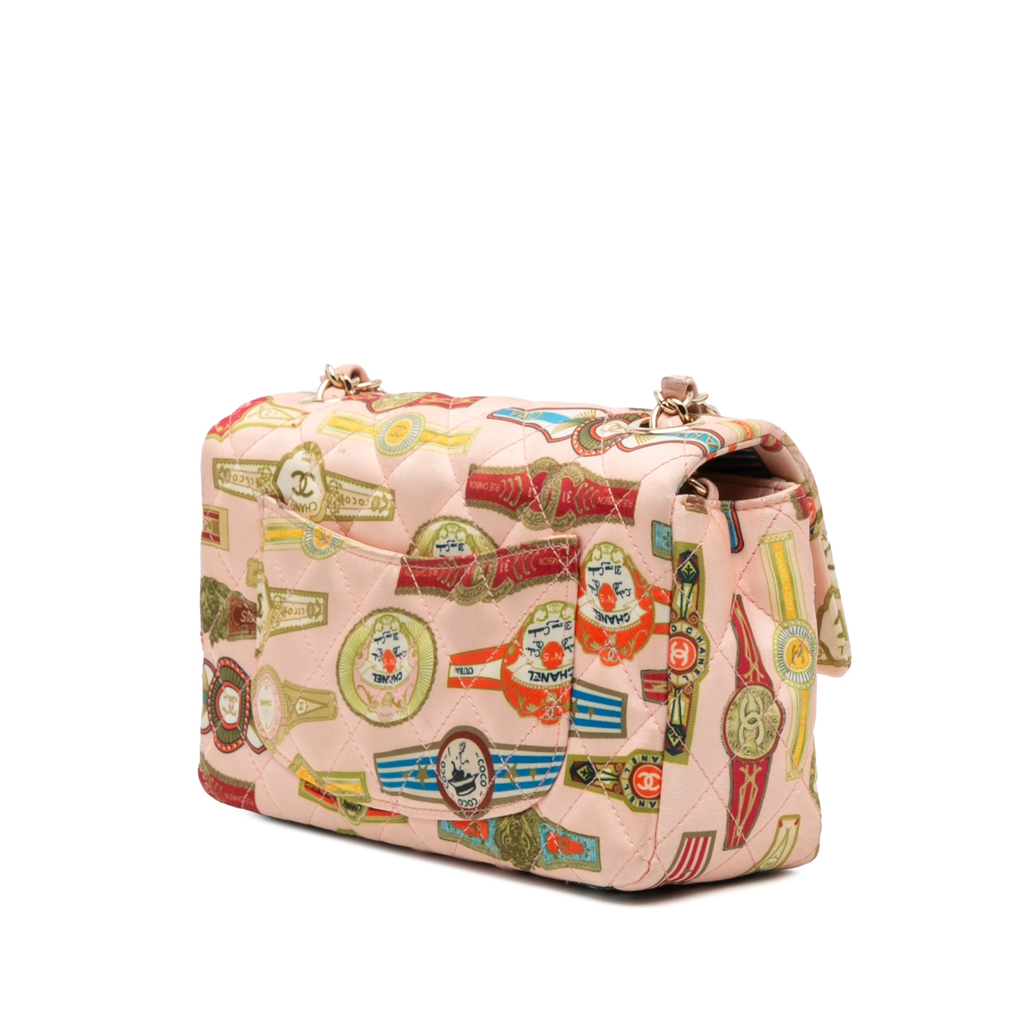 Chanel Paris Cuba Mini Rectangular Classic Printed Satin Cigare Single Flap - image 2
