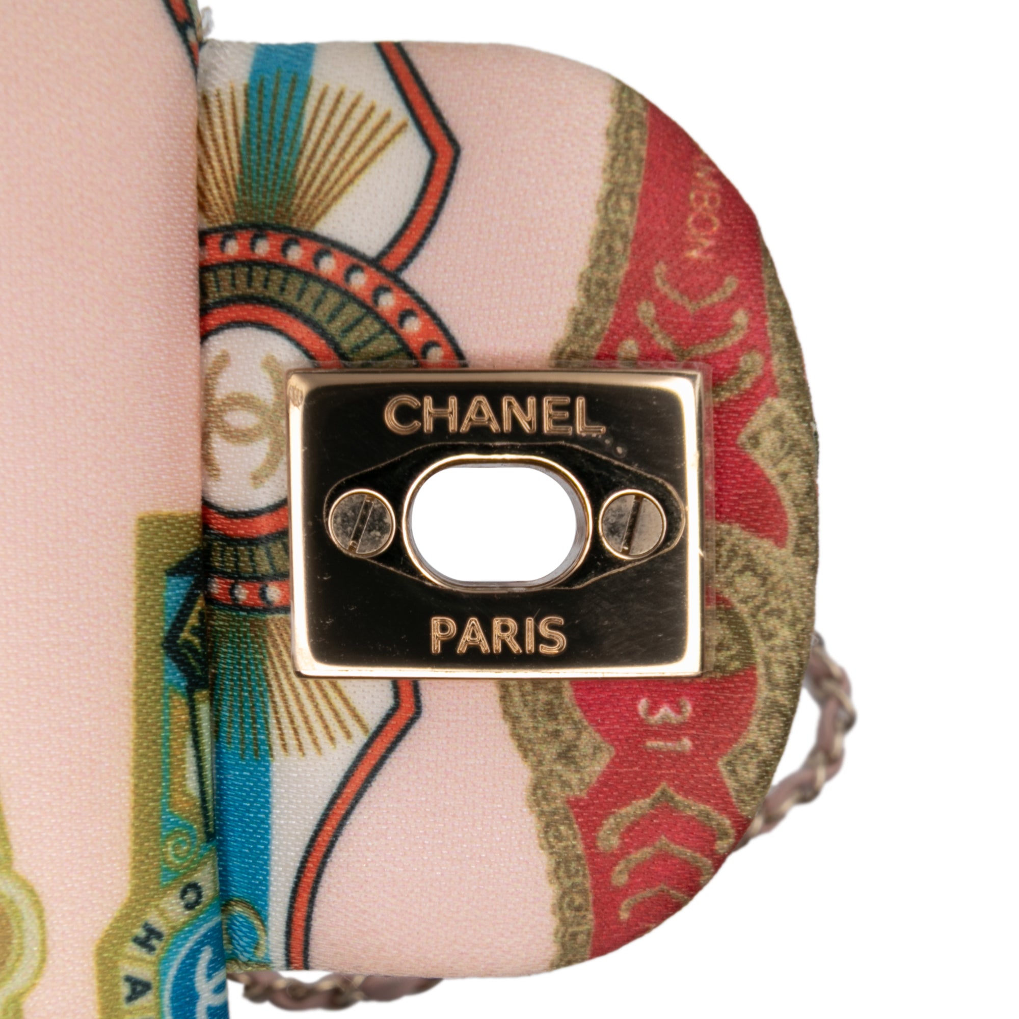 Chanel Paris Cuba Mini Rectangular Classic Printed Satin Cigare Single Flap - image 7