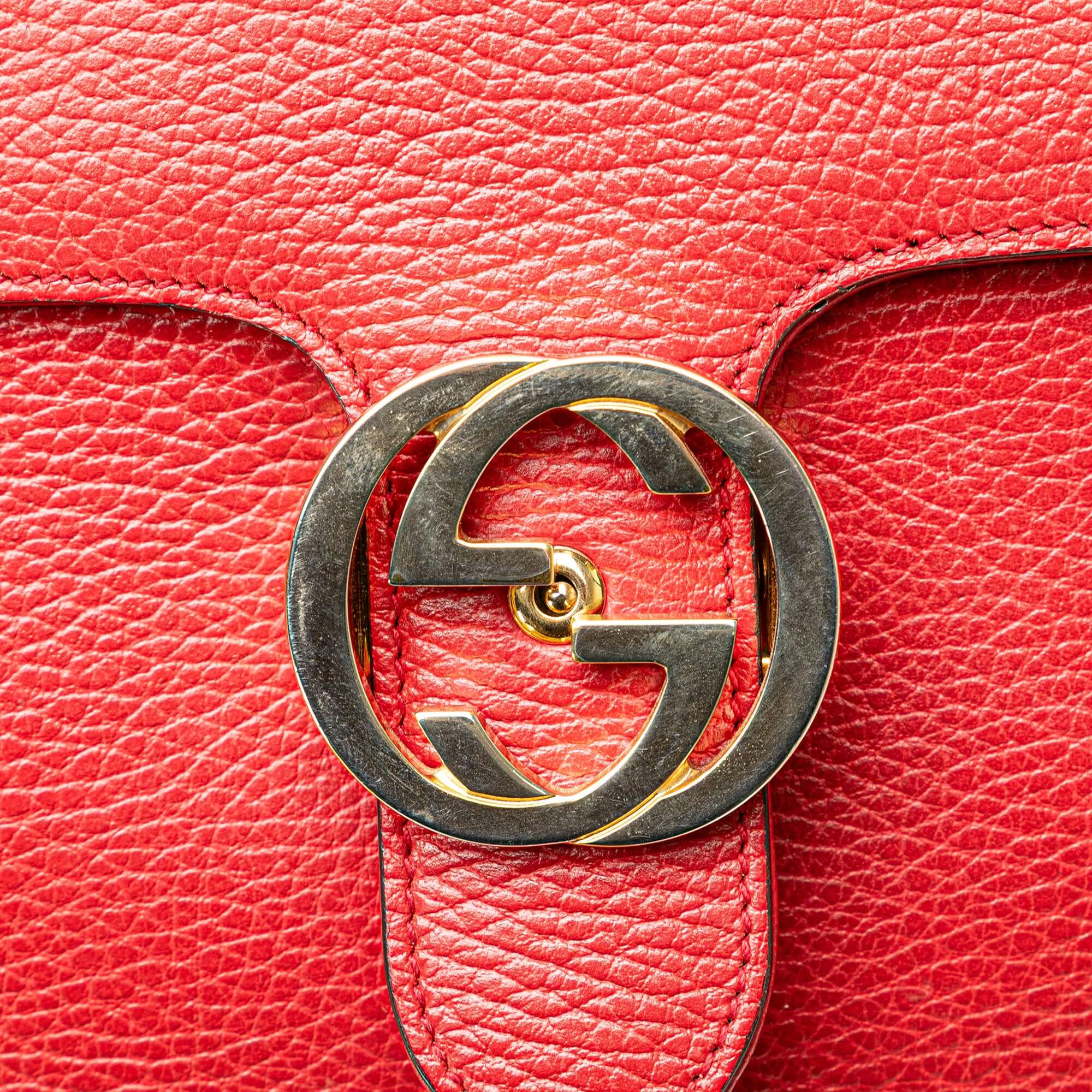 Gucci Medium Dollar Calf Interlocking G Satchel