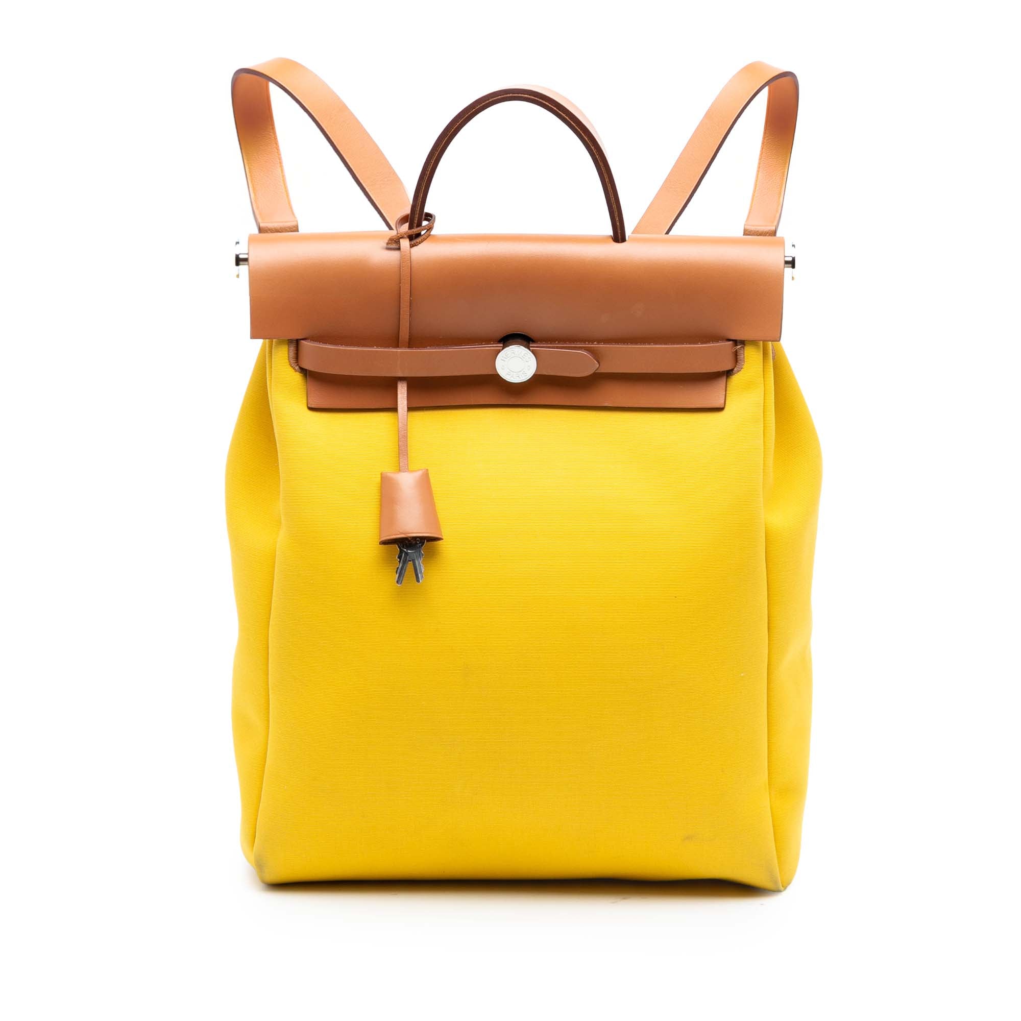 Hermès Toile Herbag A Dos Zip Retourne Backpack - image 1