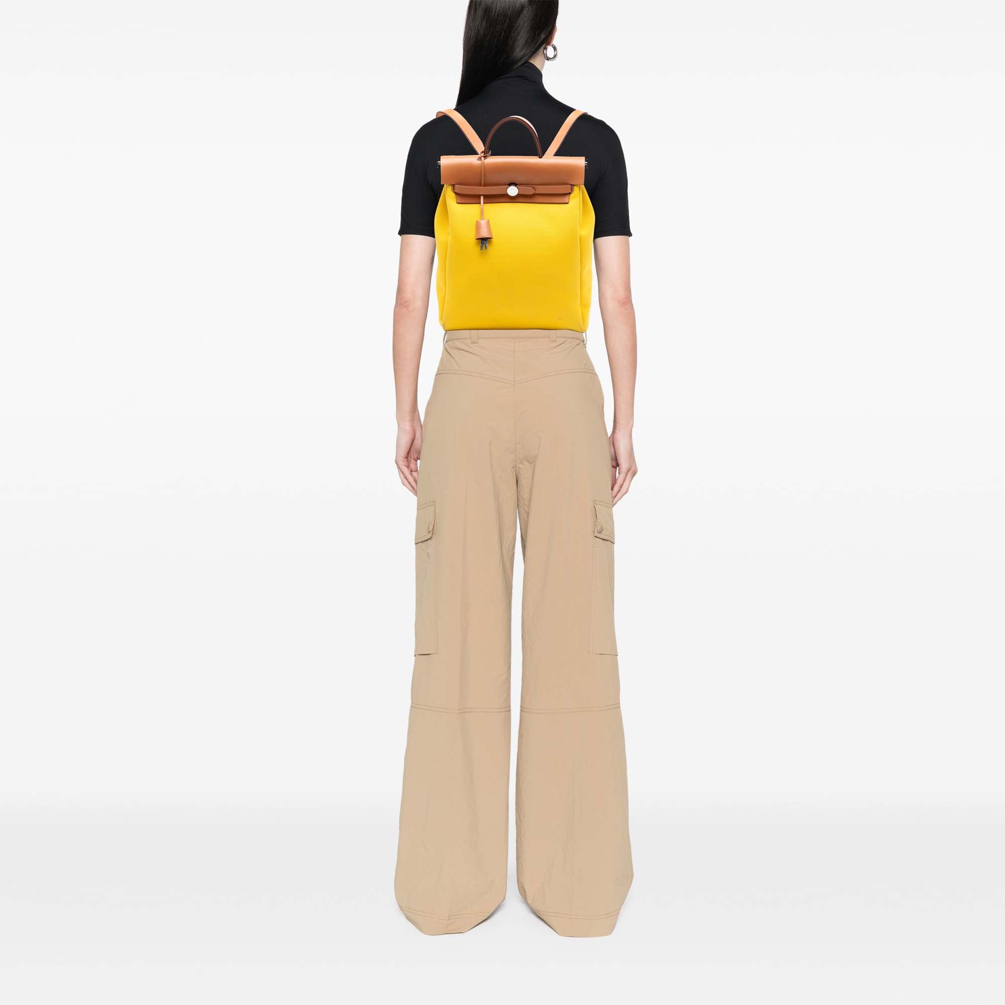 Hermès Toile Herbag A Dos Zip Retourne Backpack - image 7
