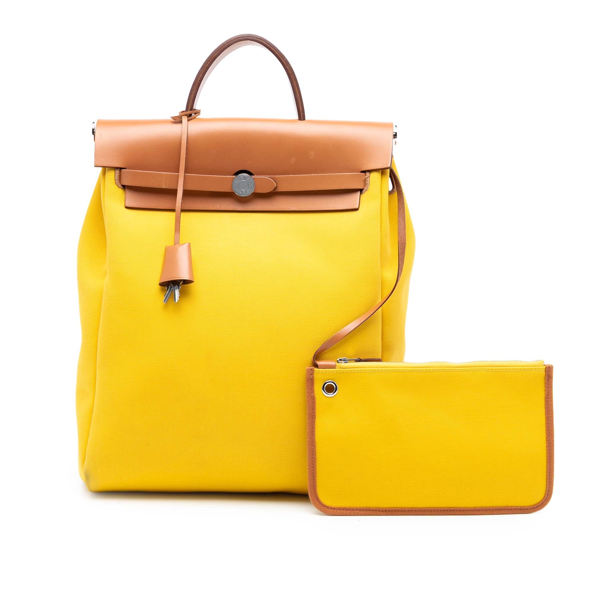 Hermès Toile Herbag A Dos Zip Retourne Backpack - image 8