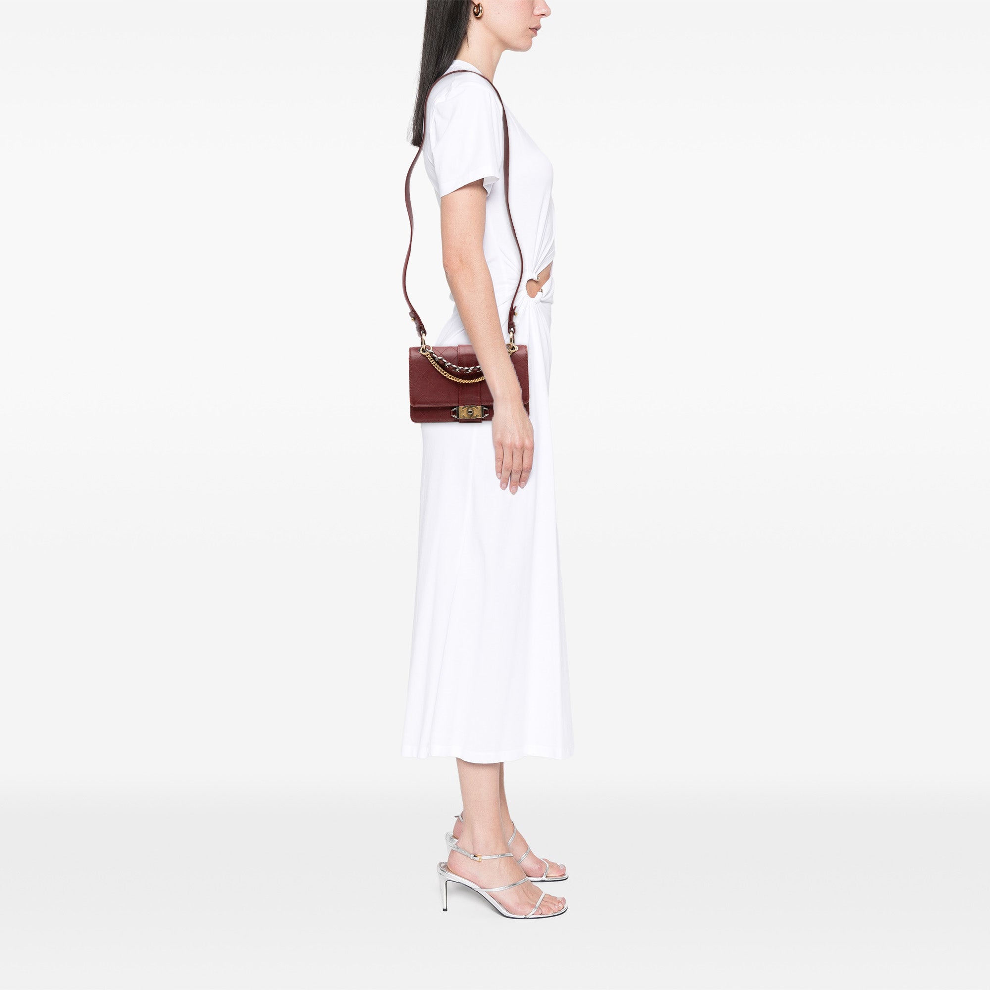 Chanel CC Stitched Calfskin Chain Flap - image 10