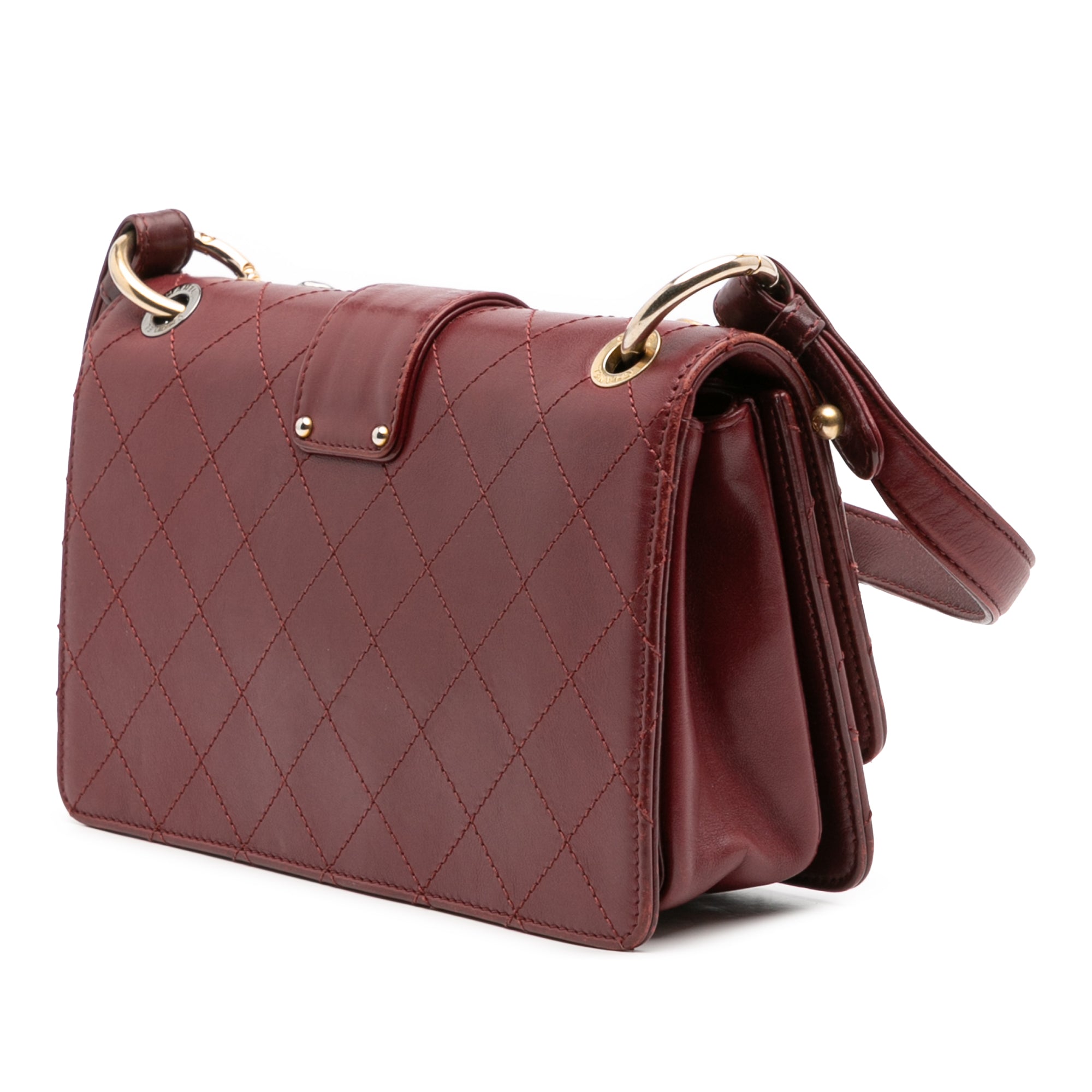 Chanel CC Stitched Calfskin Chain Flap - image 2