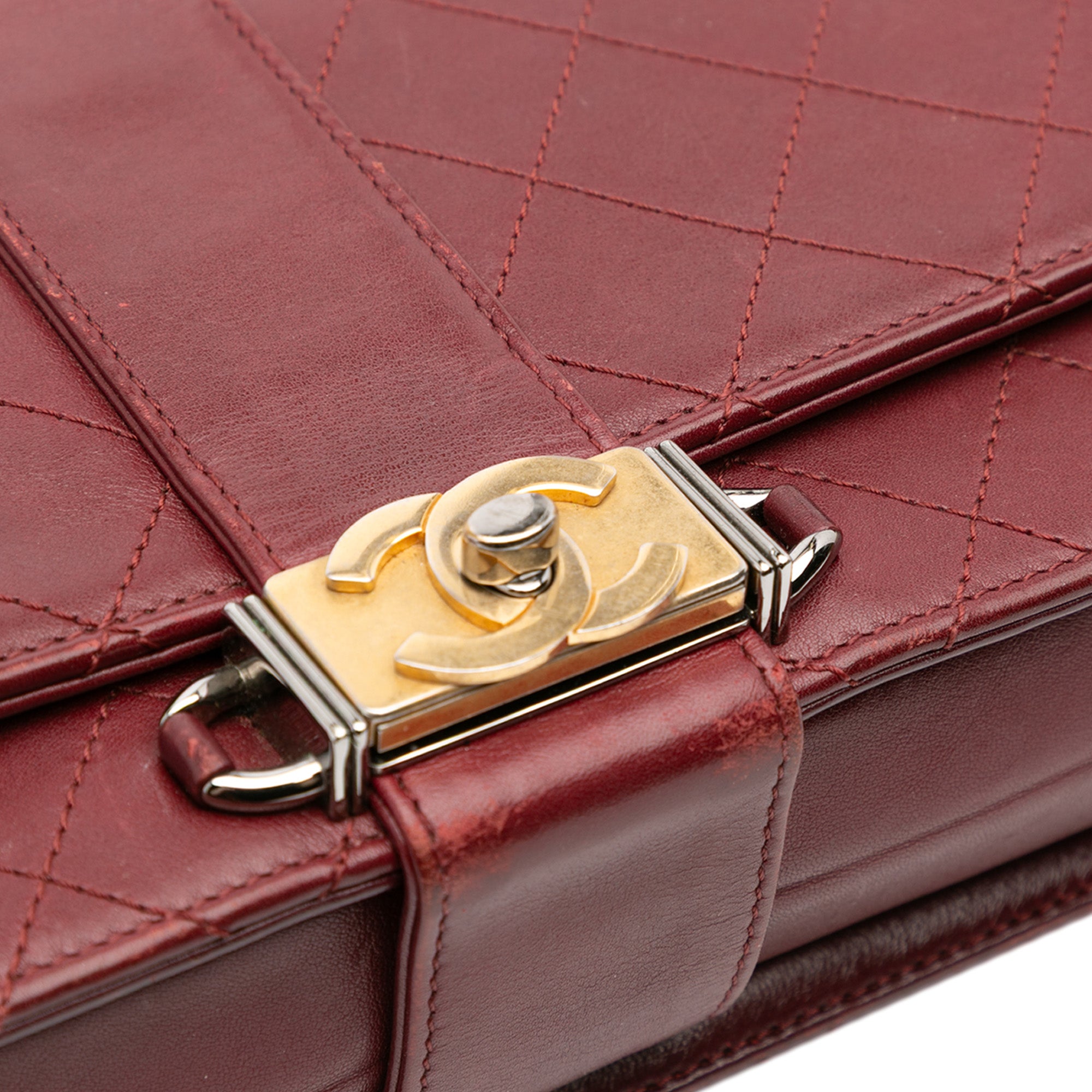 Chanel CC Stitched Calfskin Chain Flap - image 9