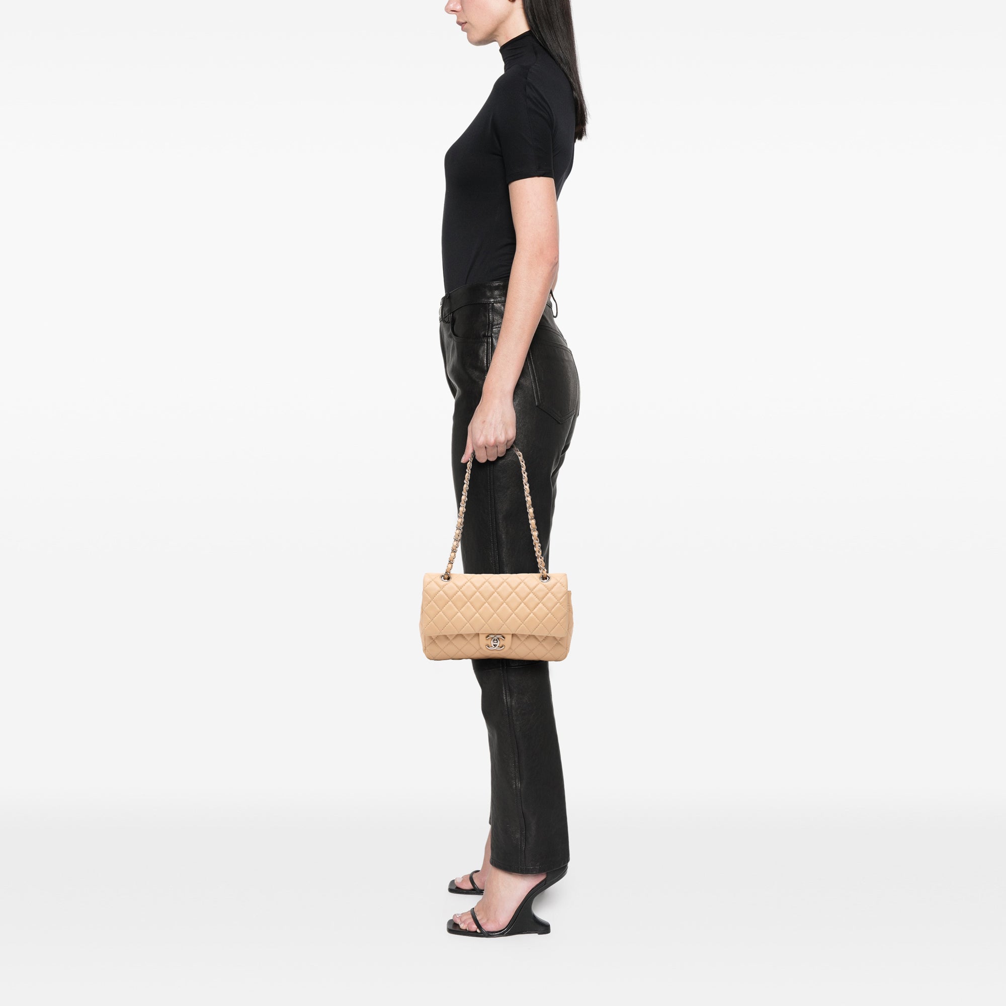 Chanel Medium Classic Lambskin Double Flap - image 11