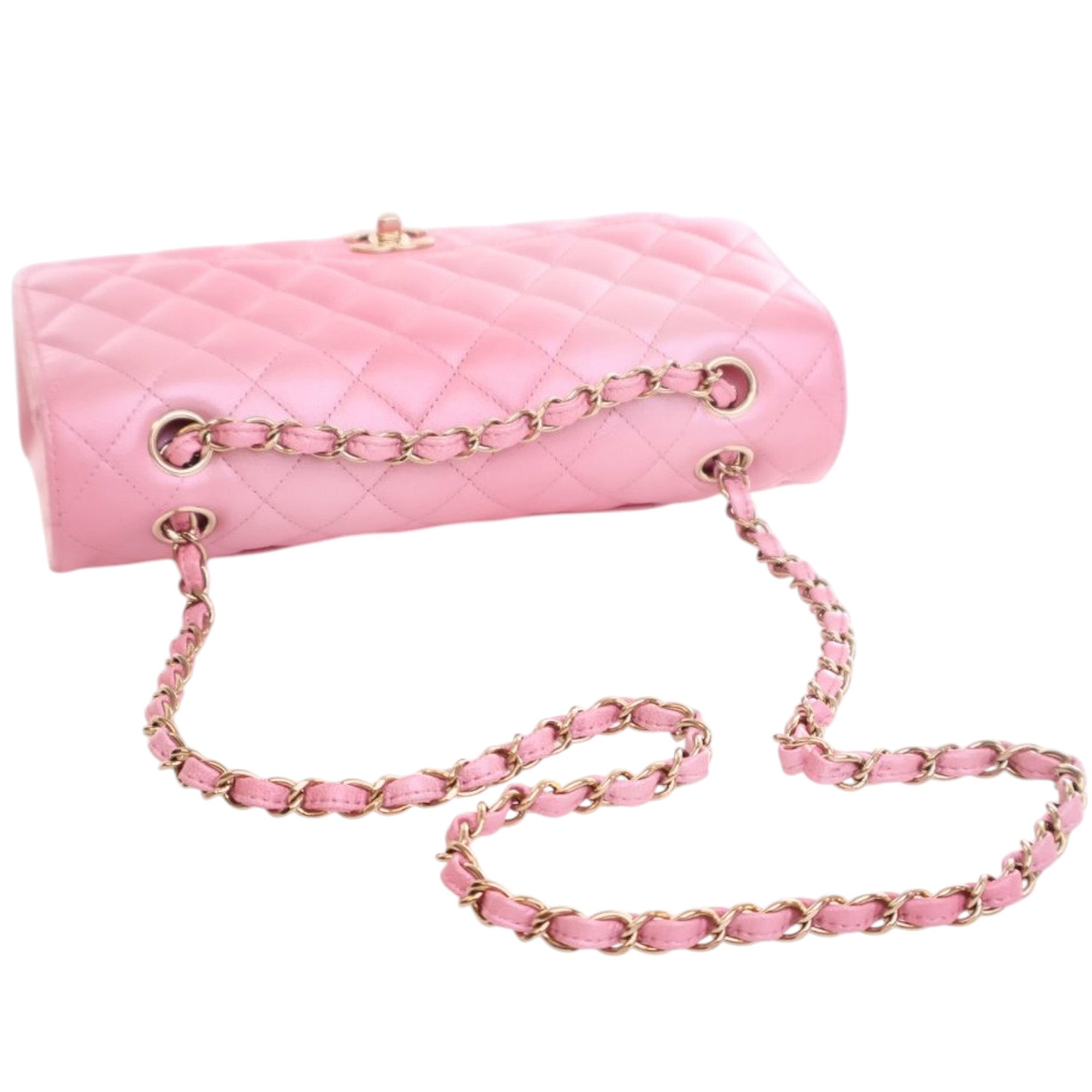 Chanel Medium Classic Iridescent Lambskin Double Flap - image 11