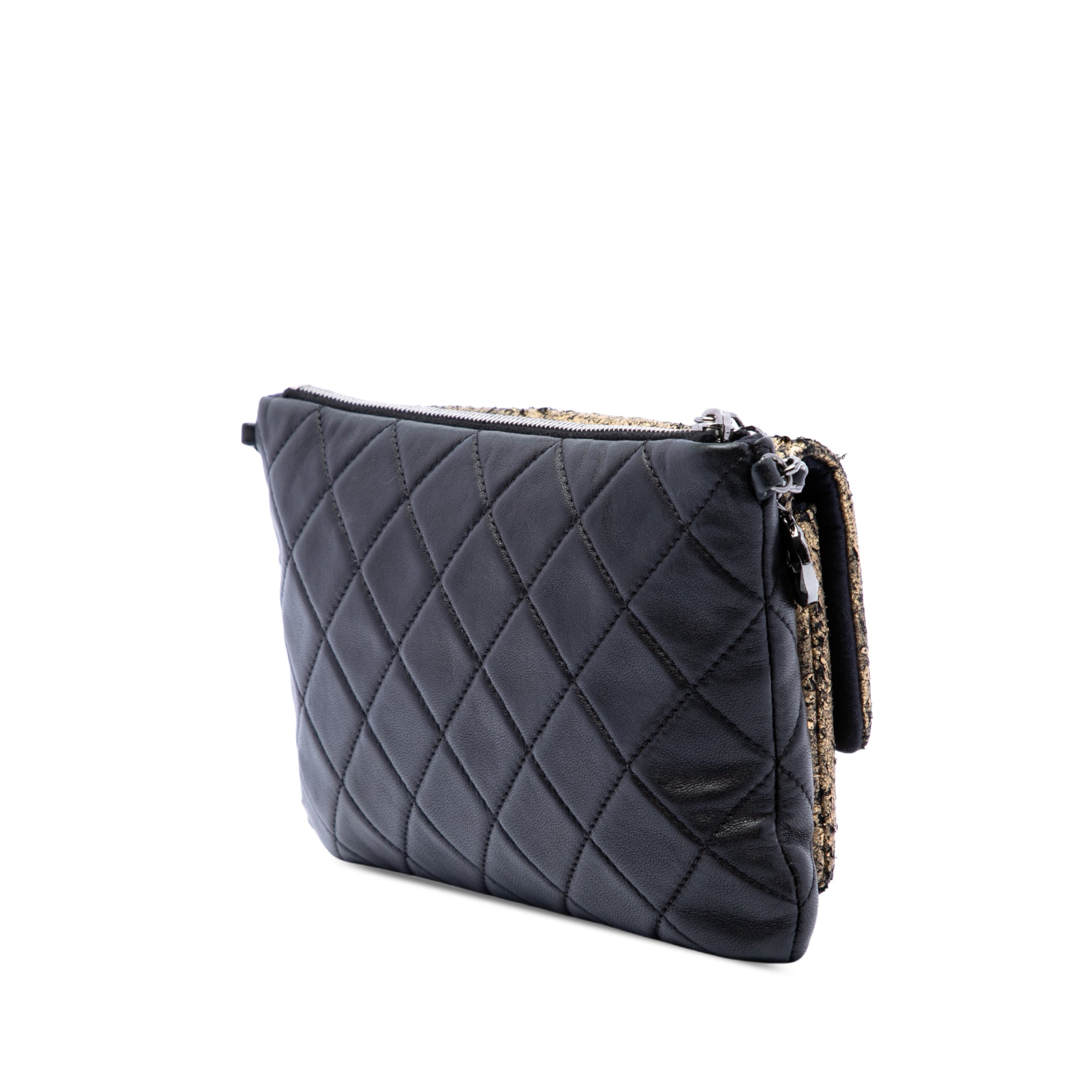 Chanel Metallic and Quilted Lambskin Mineral Nights Clutch On Chain - image 2