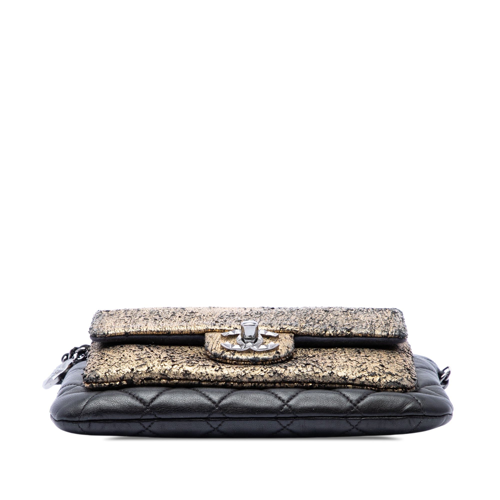 Chanel Metallic and Quilted Lambskin Mineral Nights Clutch On Chain - image 3