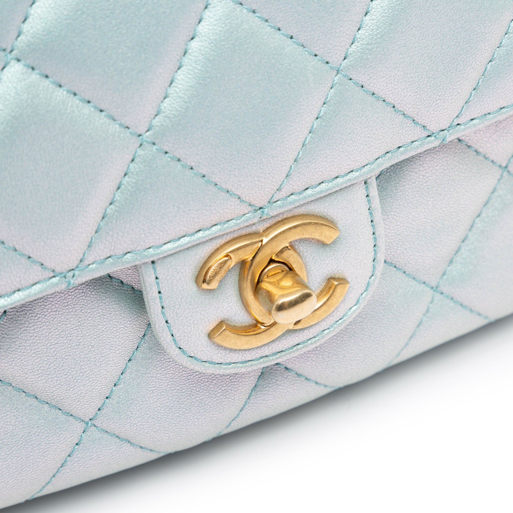 Chanel CC Quilted Lambskin Top Handle Bag - image 6