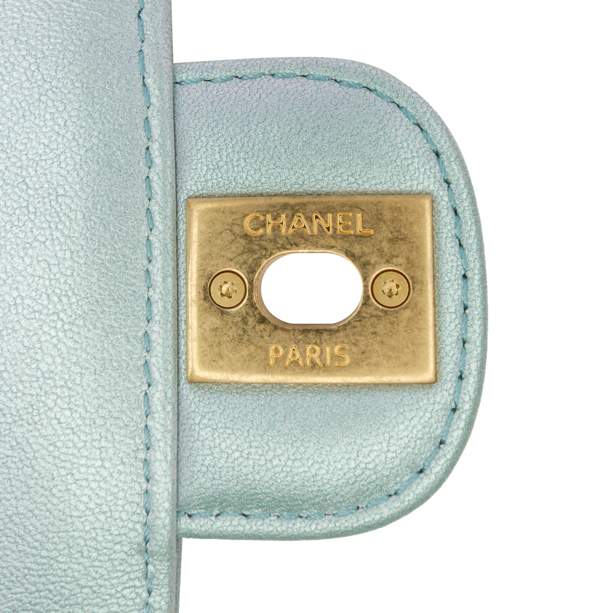 Chanel CC Quilted Lambskin Top Handle Bag - image 7