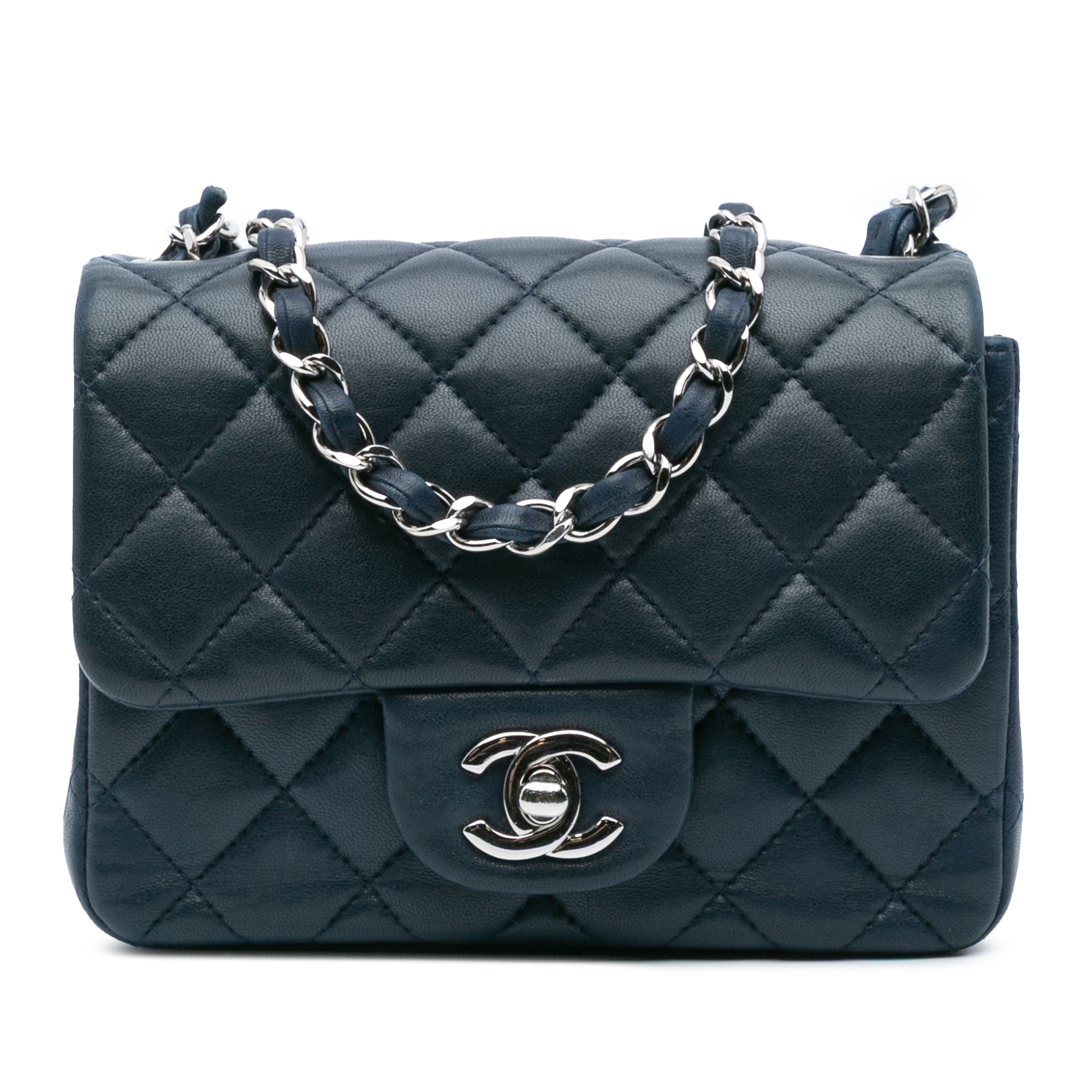 Chanel Mini Square Classic Lambskin Single Flap - image 1