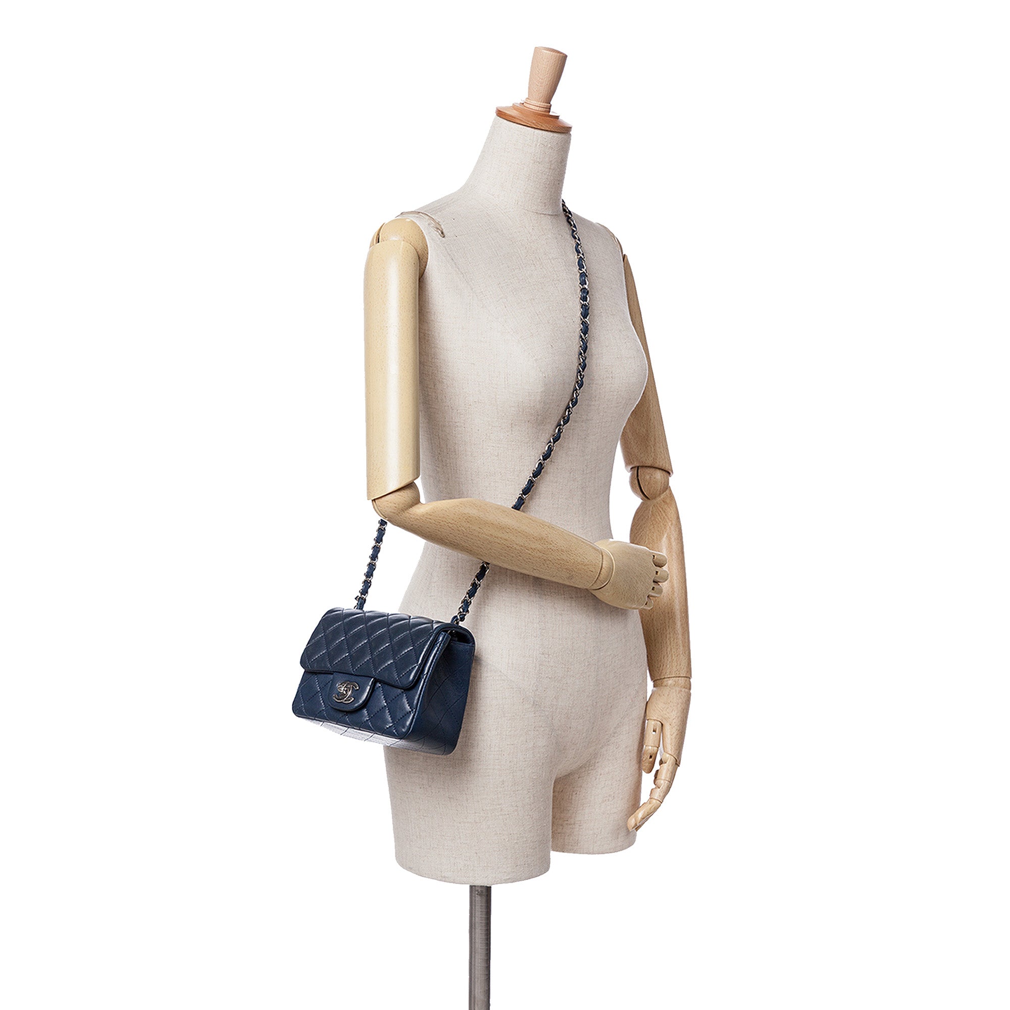 Chanel Mini Square Classic Lambskin Single Flap - image 9