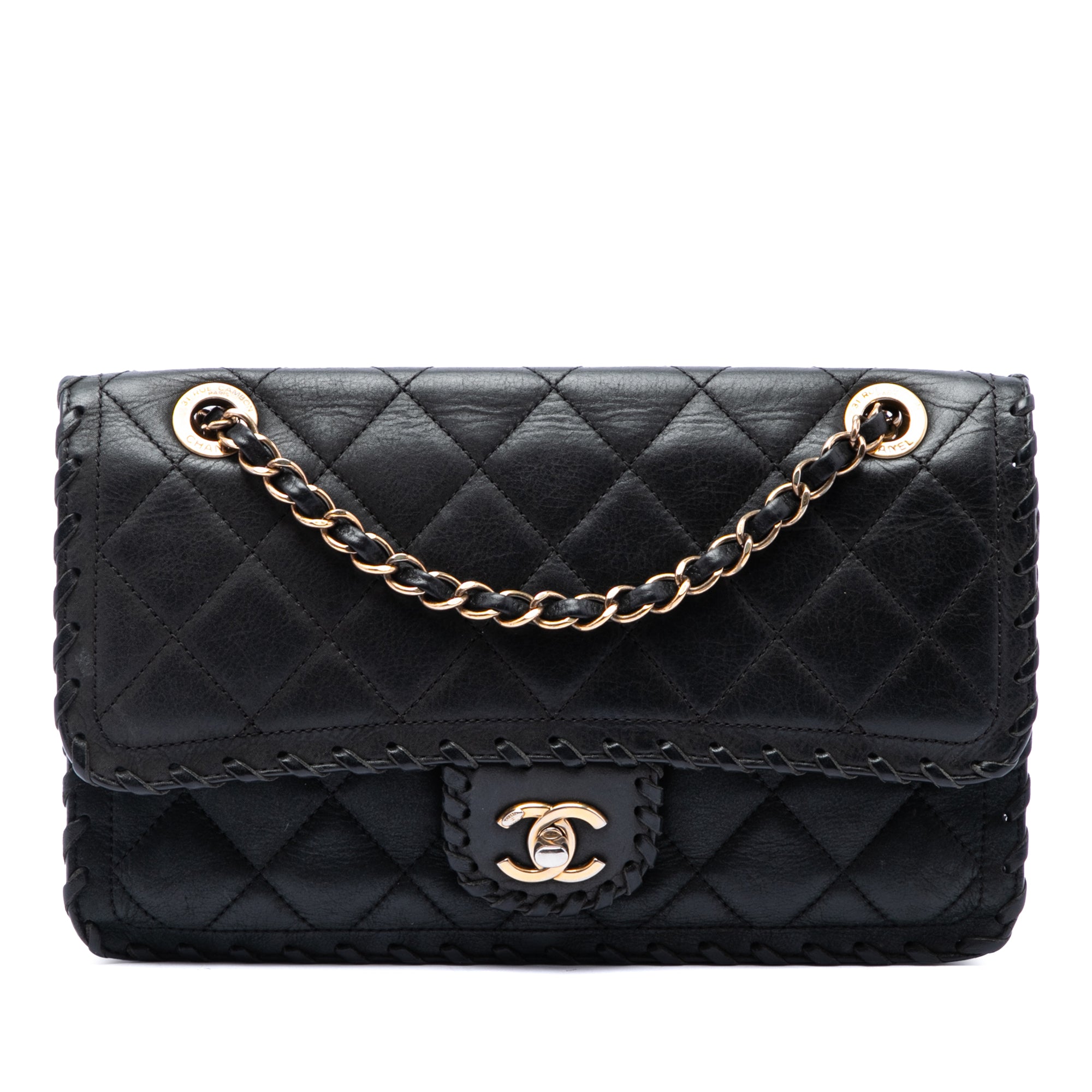 Chanel Medium Classic Calfskin Happy Stitch Flap - image 1