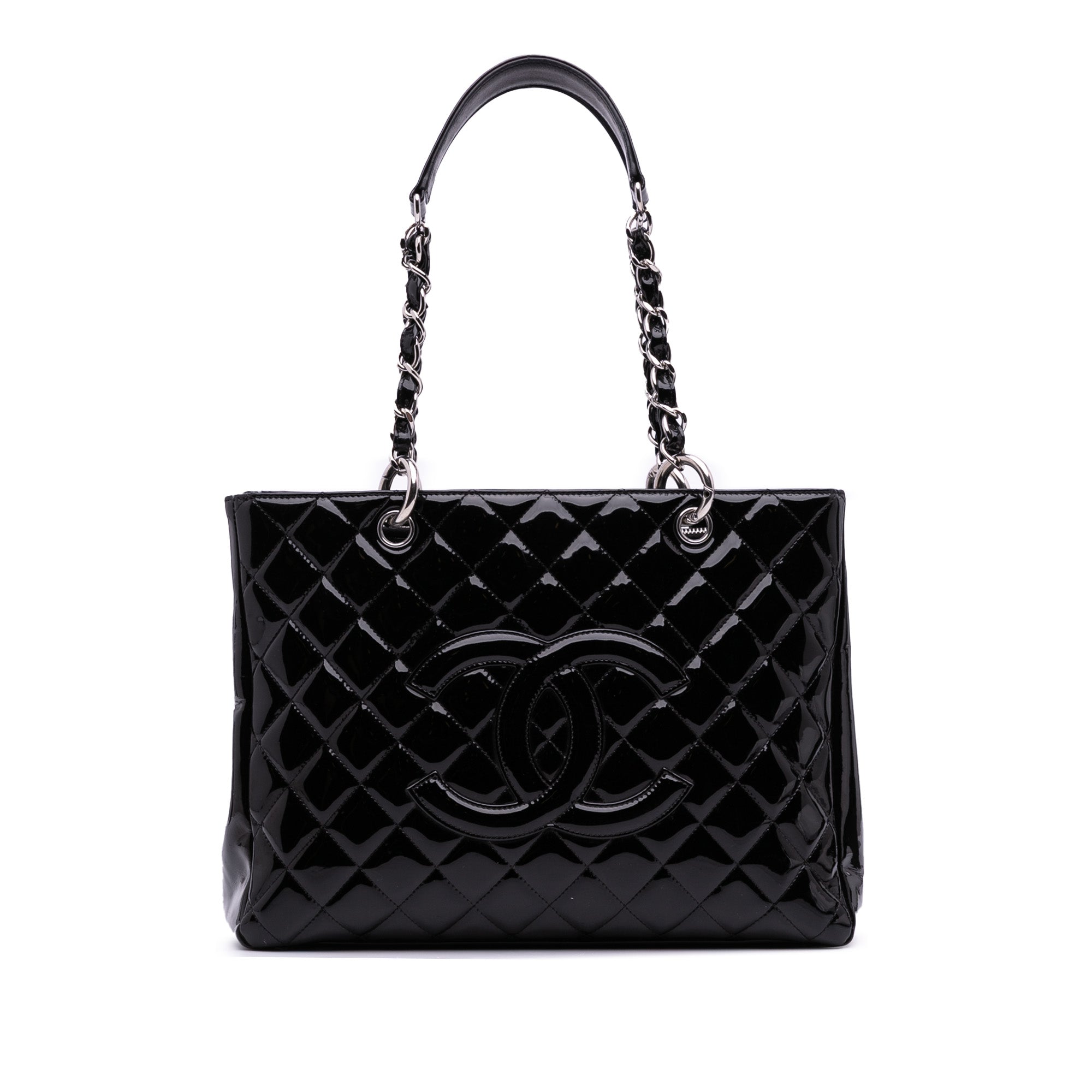 Chanel Patent Grand Shopping Tote - image 1
