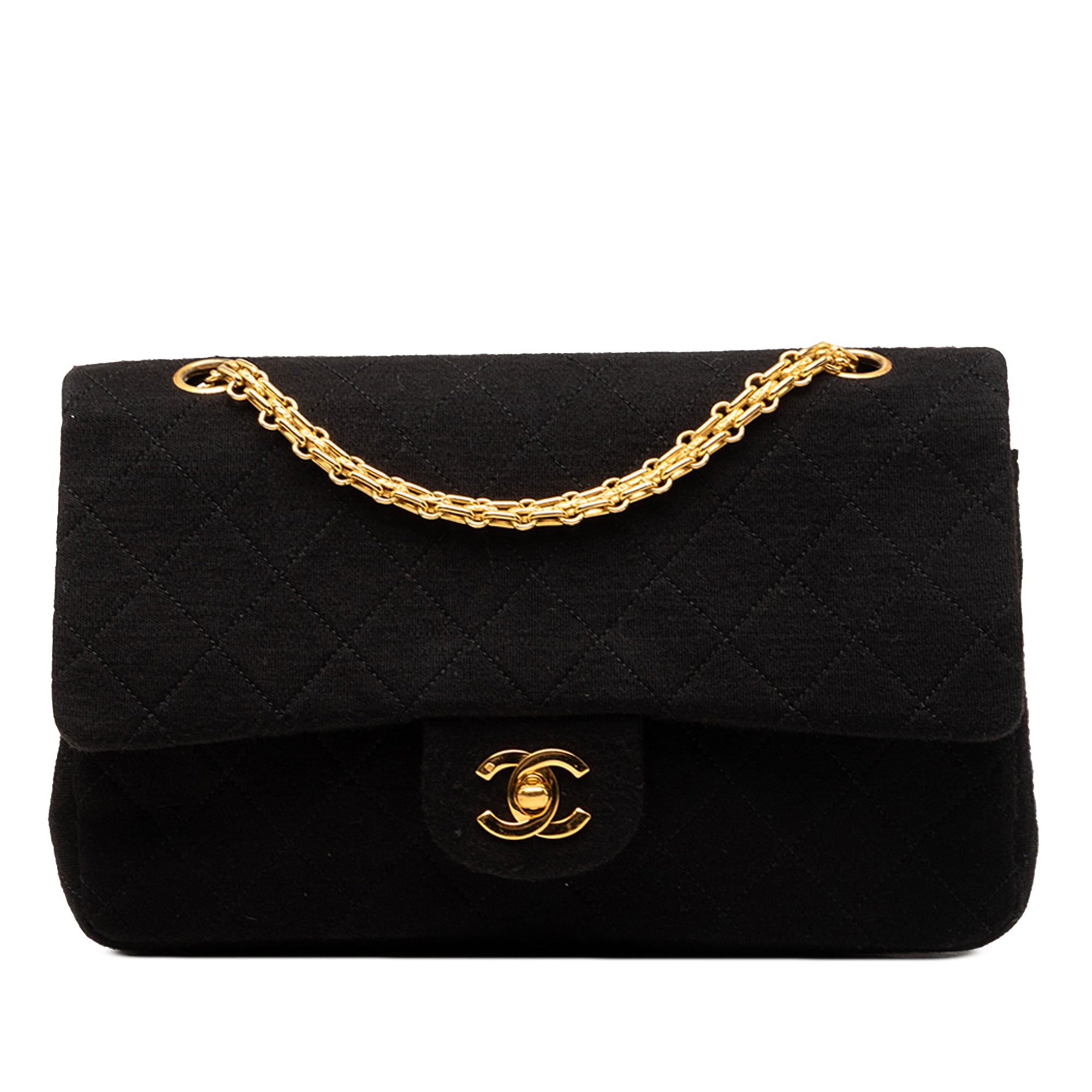 Chanel Medium Classic Jersey Bijoux Chain Double Flap - image 1