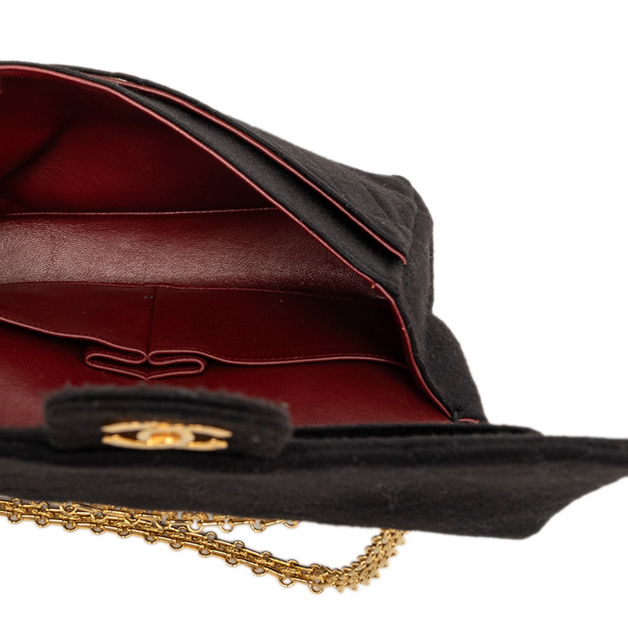 Chanel Medium Classic Jersey Bijoux Chain Double Flap - image 4