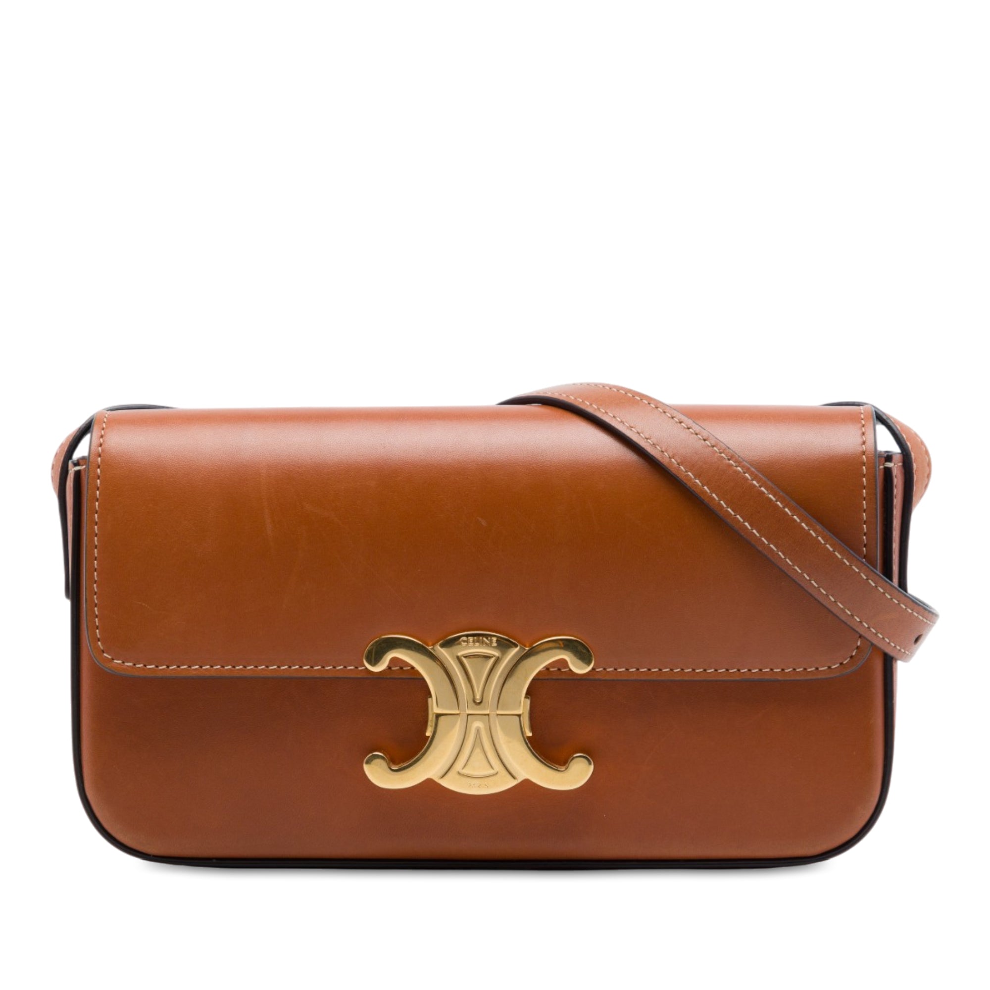 Celine Shiny Calfskin Claude Shoulder Bag - image 1