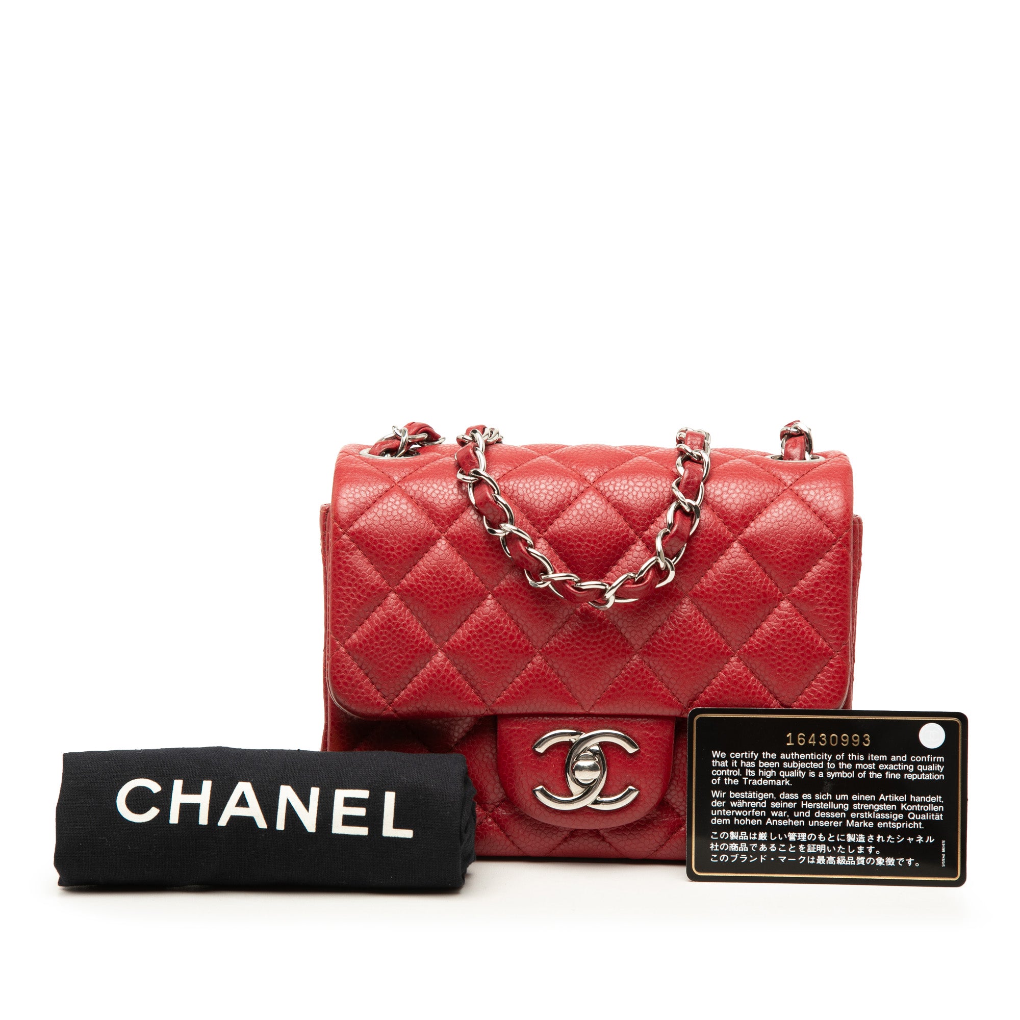 Chanel Mini Square Classic Caviar Single Flap - image 7
