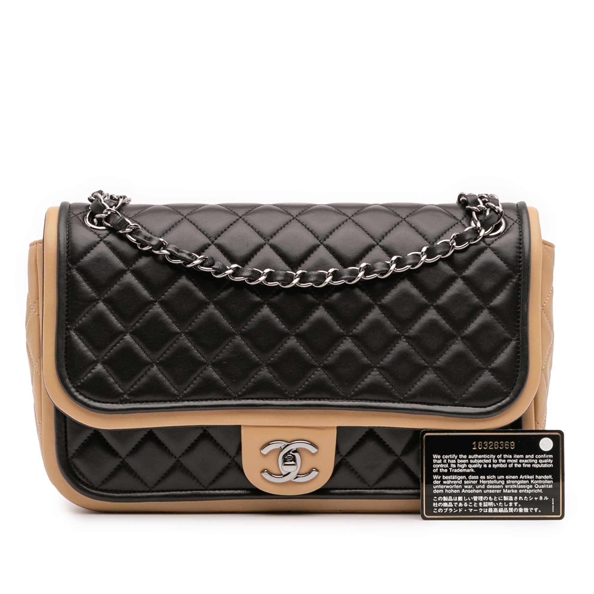 Chanel Jumbo Classic Bicolor Lambskin Twist Flap - image 12