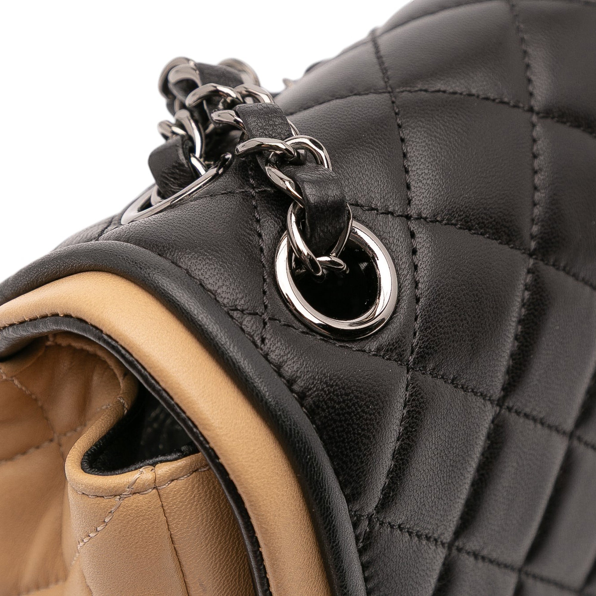 Chanel Jumbo Classic Bicolor Lambskin Twist Flap - image 9