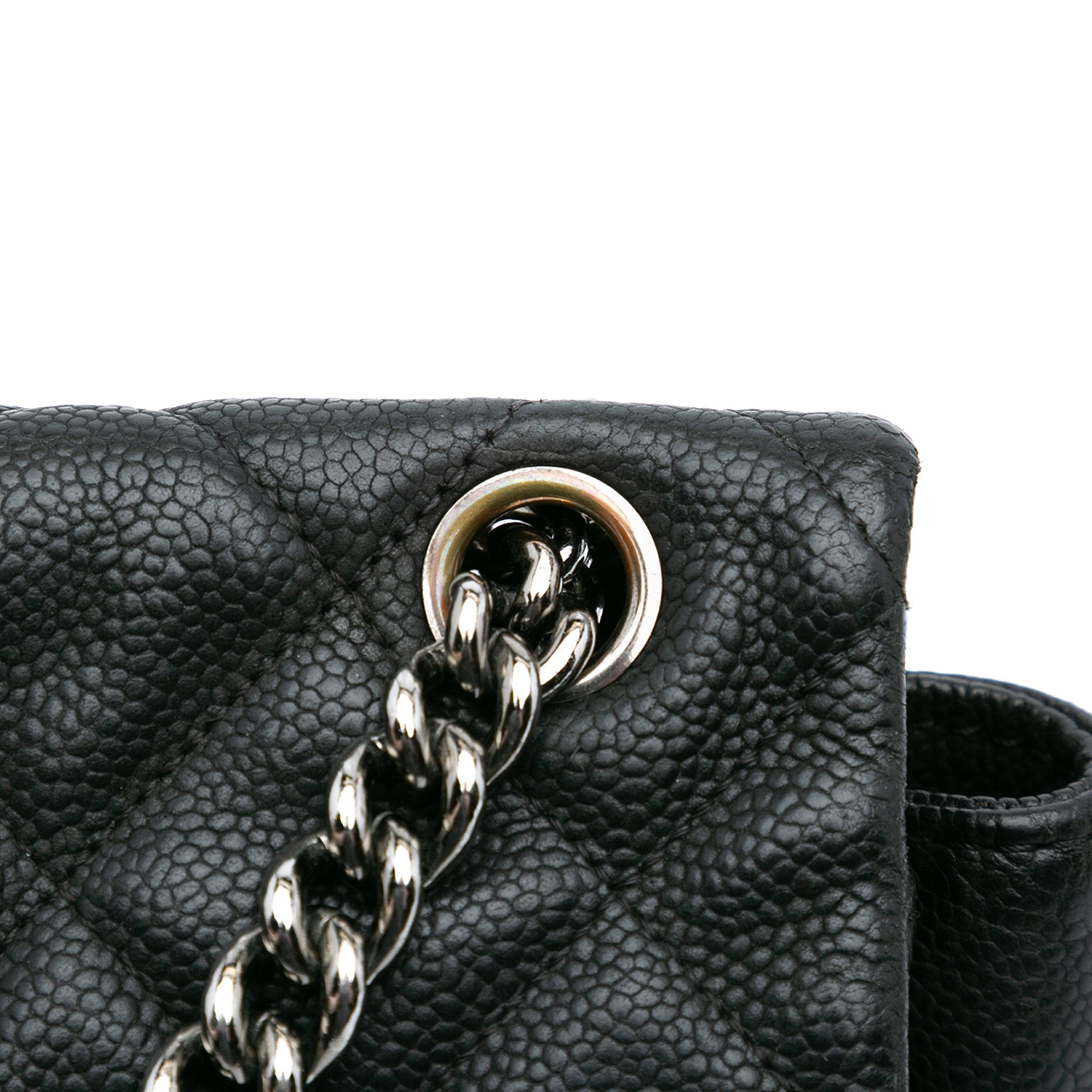 Chanel Quilted Iridescent Caviar Lady Pearly Flap - image 10