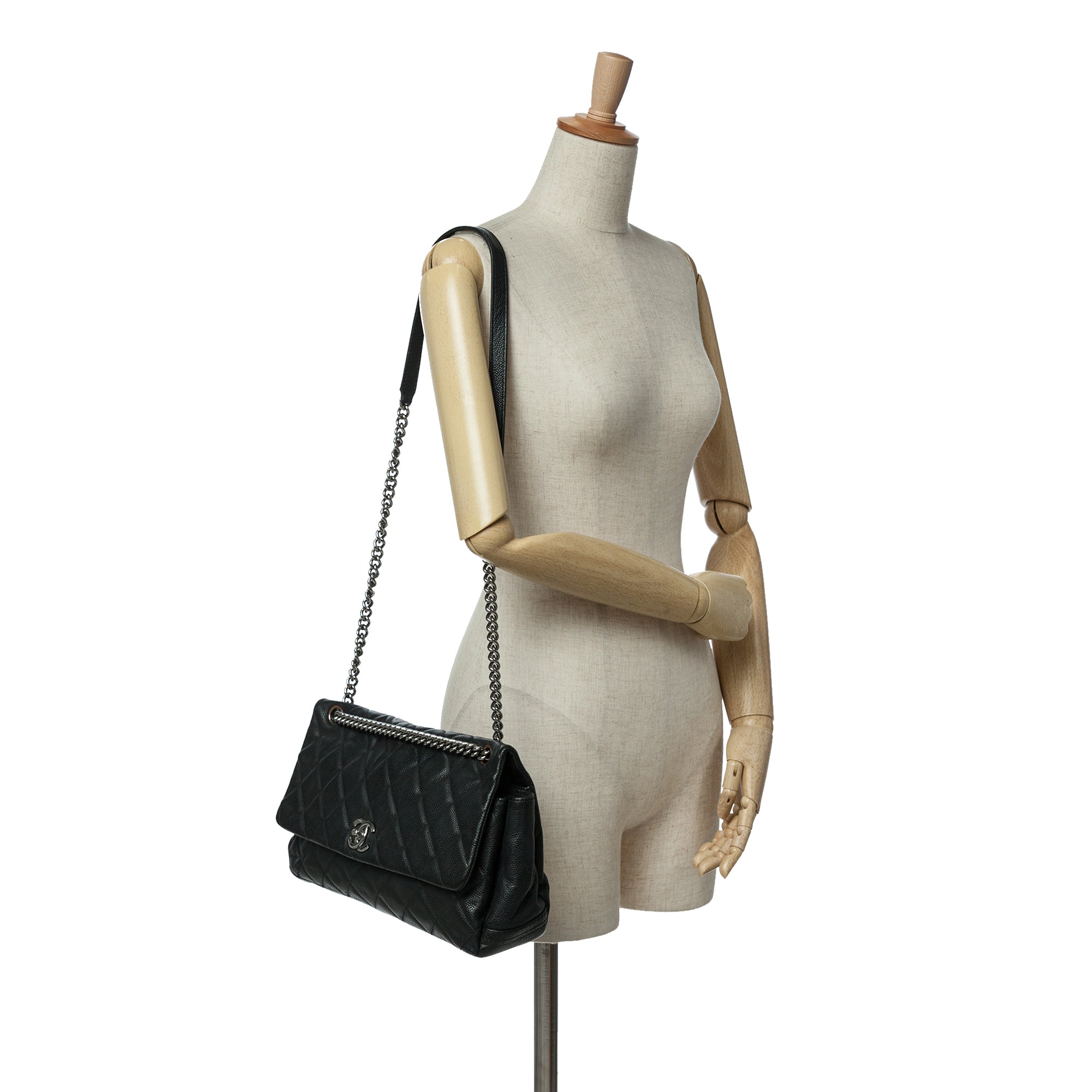 Chanel Quilted Iridescent Caviar Lady Pearly Flap - image 11
