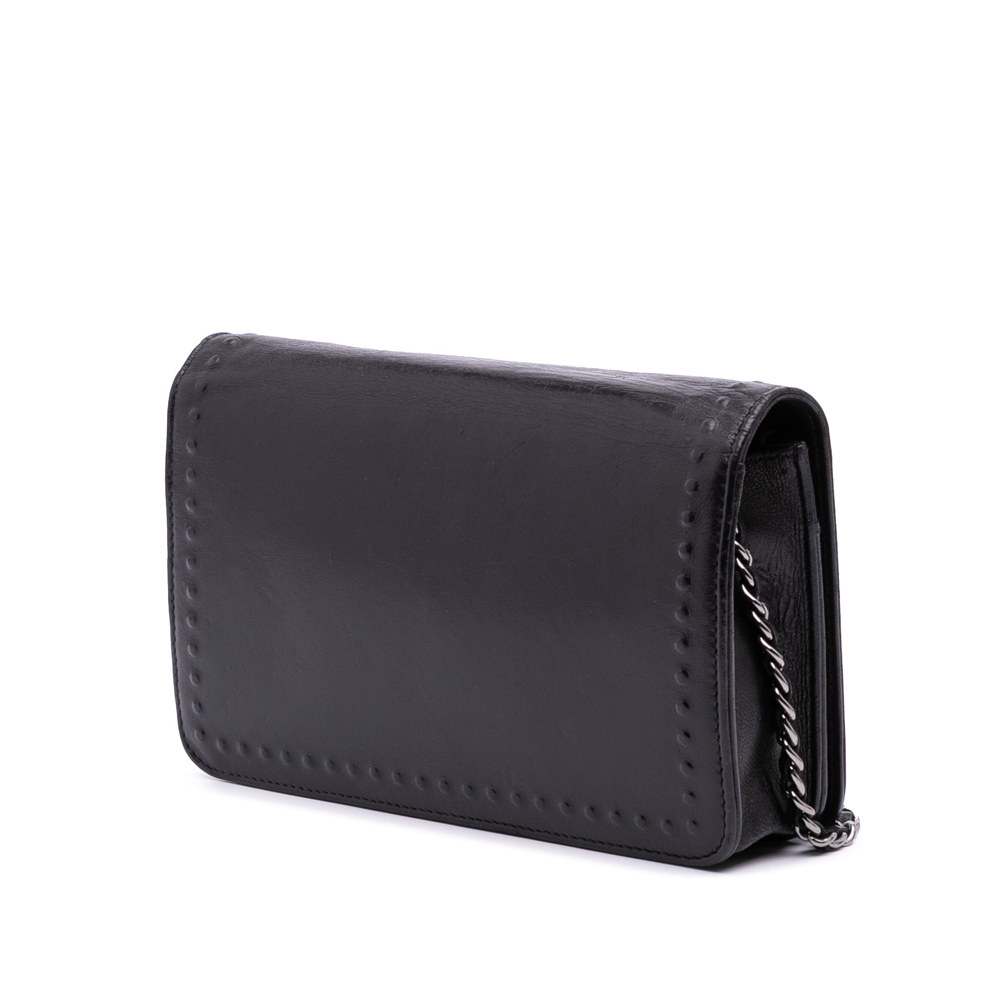 Chanel CC Embossed Lambskin Wallet on Chain - image 2