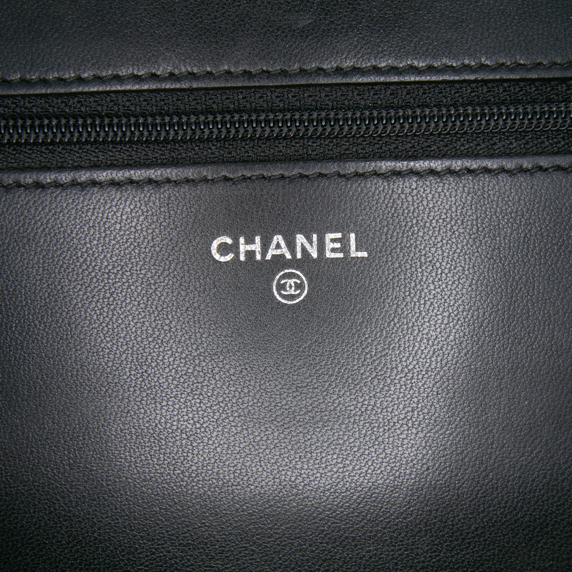 Chanel CC Embossed Lambskin Wallet on Chain - image 5