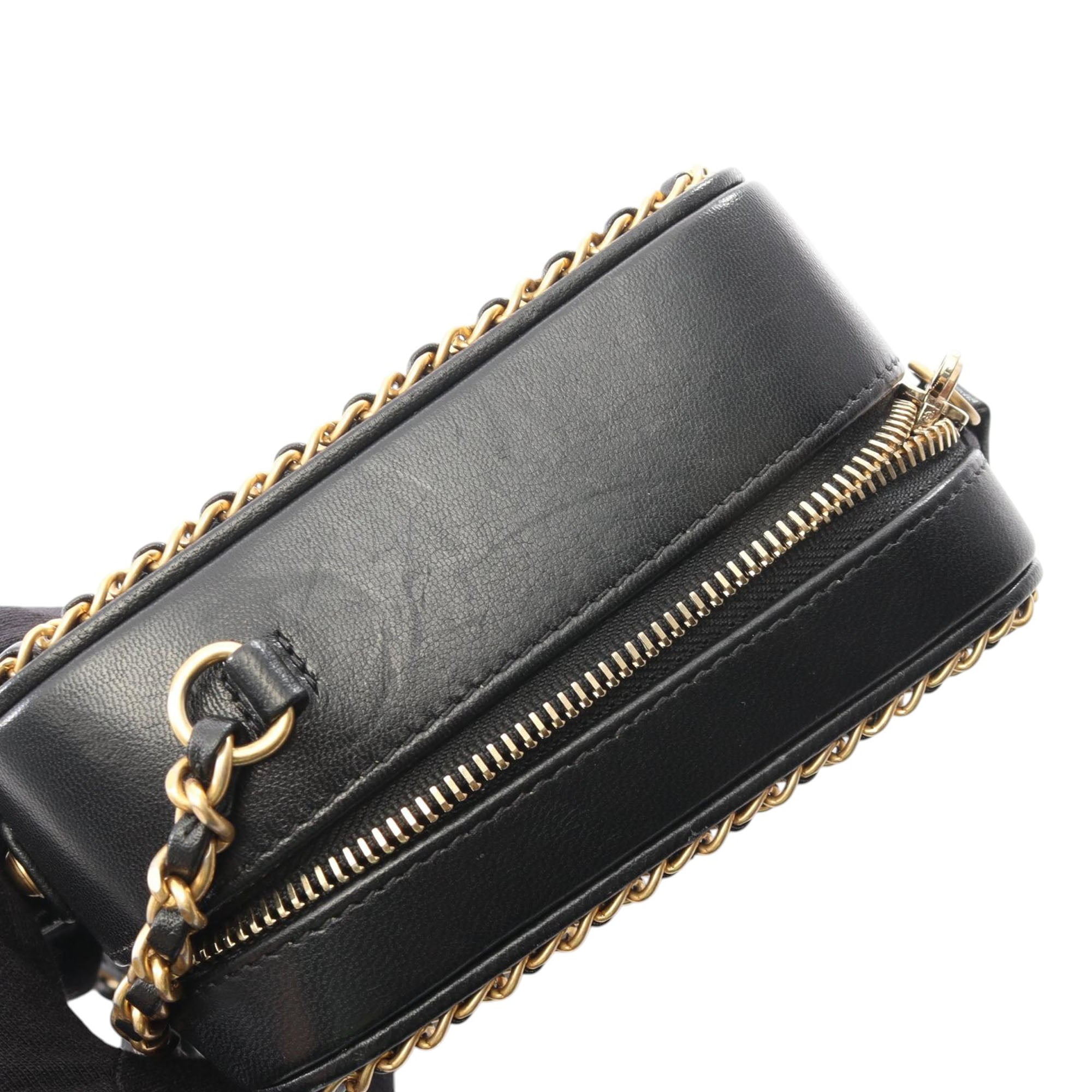 Chanel Small Lambskin CC Filigree Vanity Case - image 11