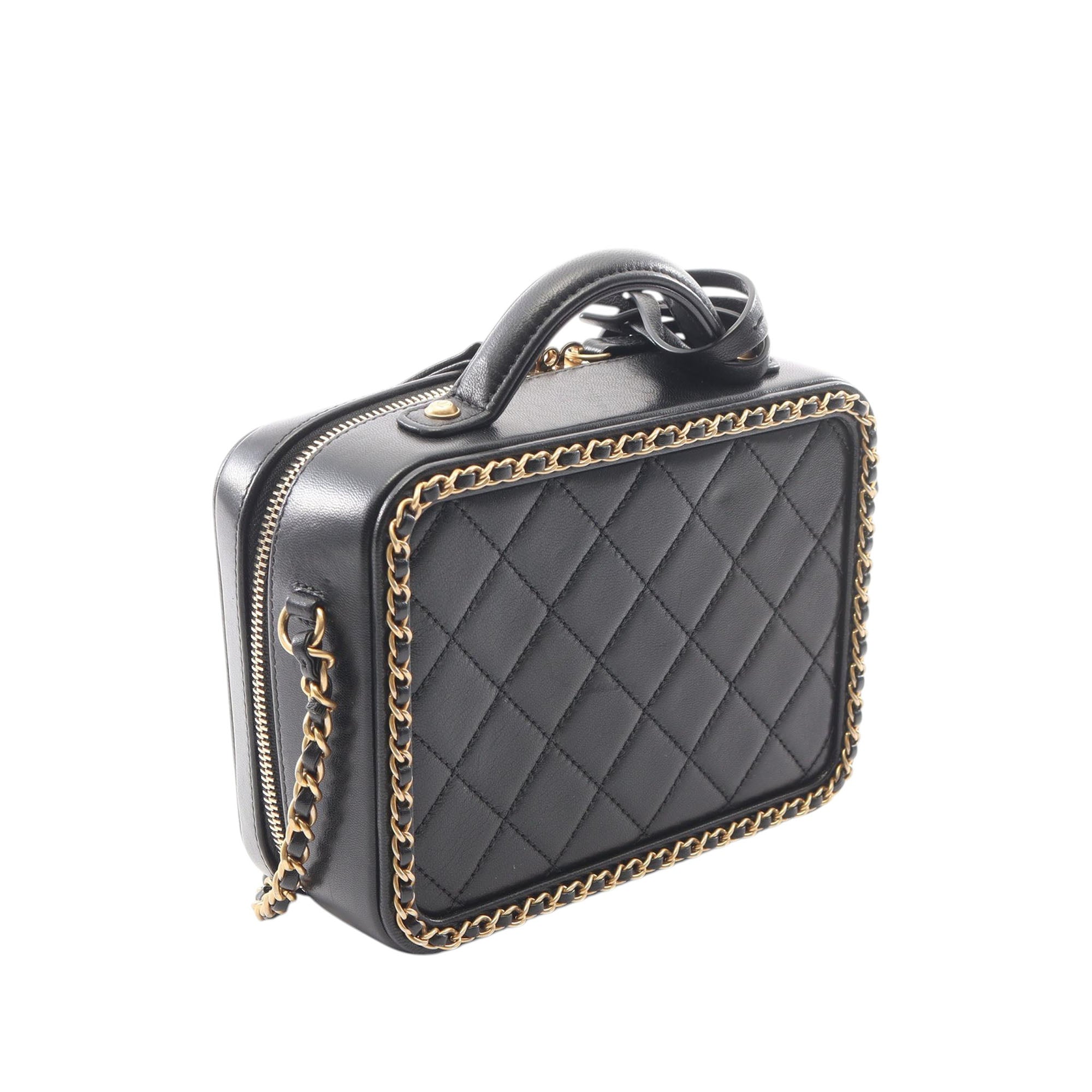 Chanel Small Lambskin CC Filigree Vanity Case - image 2
