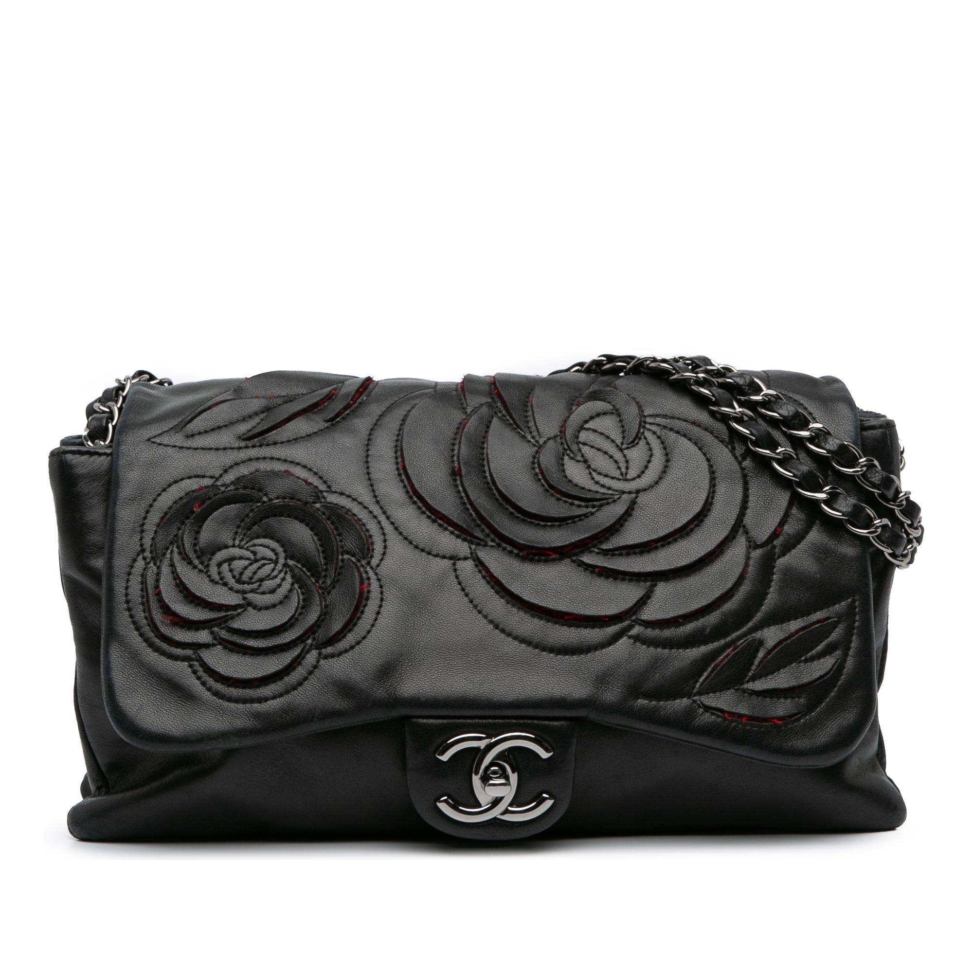 Chanel Lambskin and Tweed Camellia Petals Flap - image 1