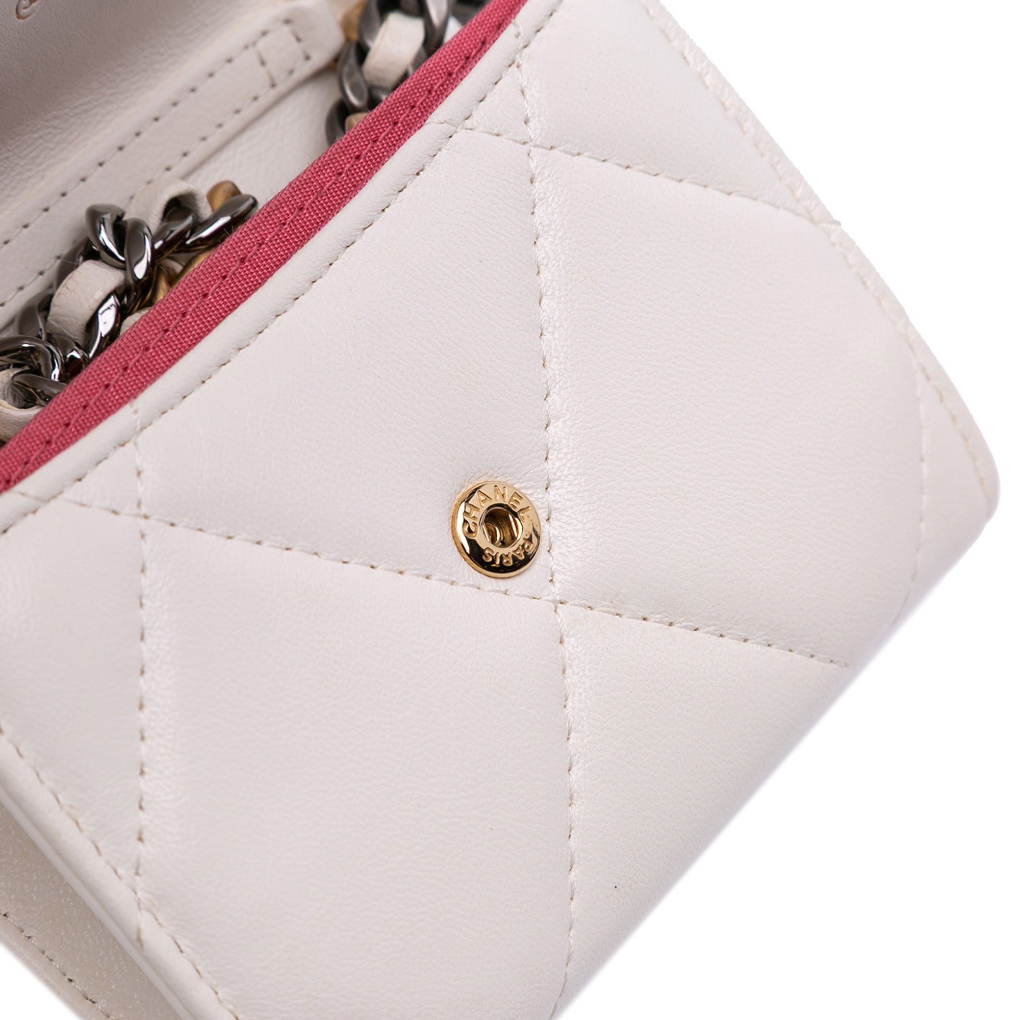 Chanel Quilted Lambskin Chanel 19 Card Holder On Chain - image 9