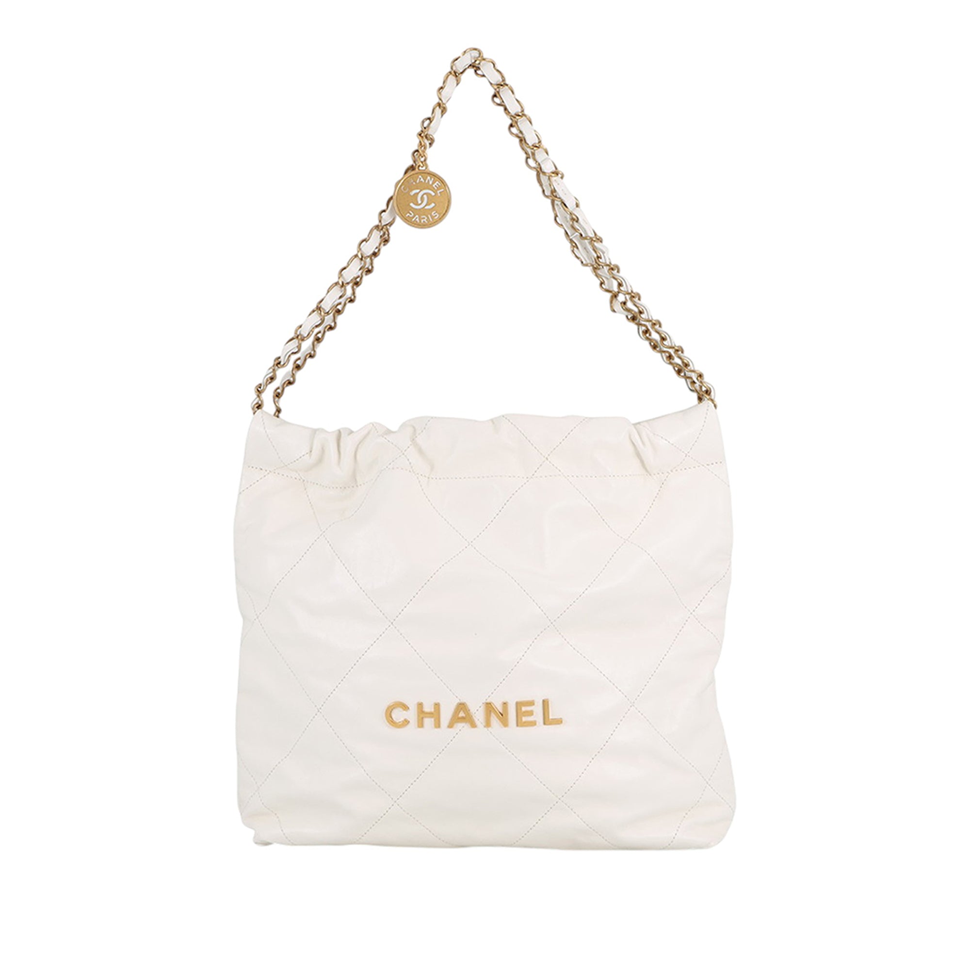 Chanel Small Shiny Calfskin 22 Hobo - image 1