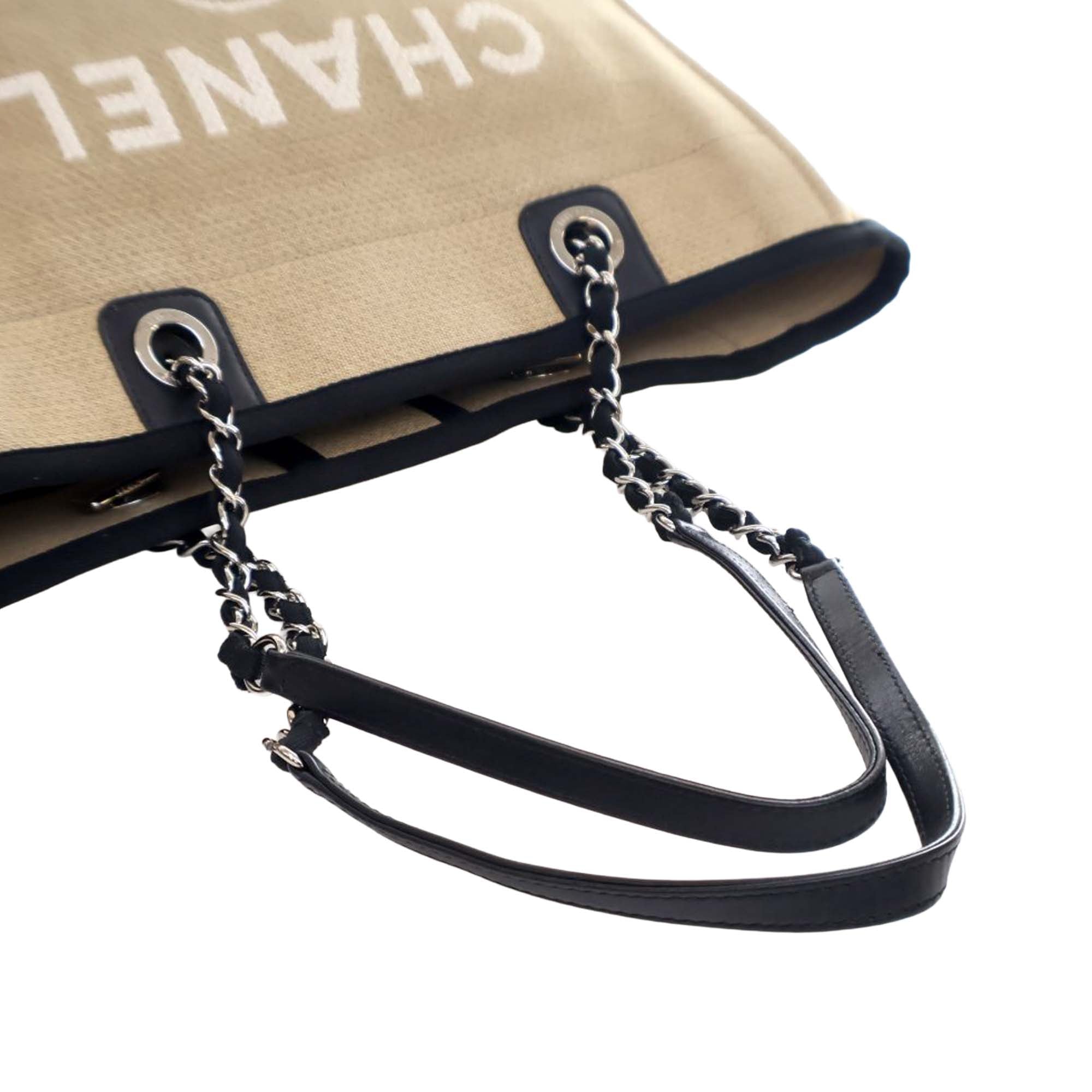 Chanel Small Canvas Deauville Tote - image 14