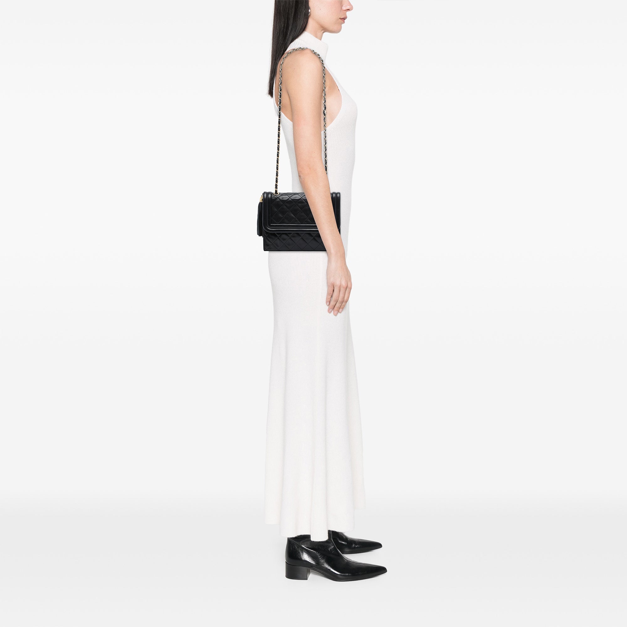 Chanel Quilted Lambskin Tassel Flap - image 6