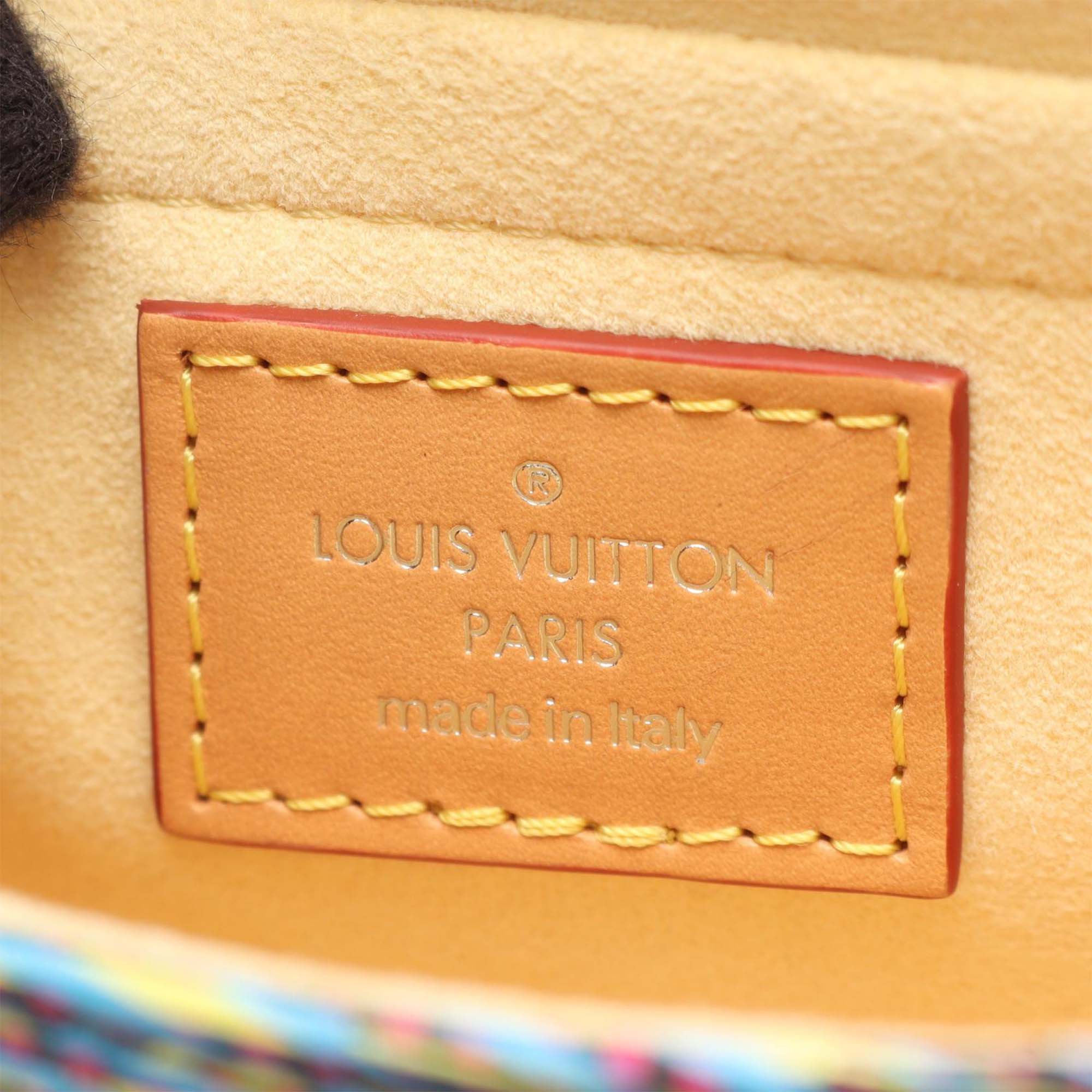 Louis Vuitton LOUIS VUITTON Tamburan Shoulder Bag M55544 leather PVC coated canvas Monogram LV pop Black Multicolor Used Women - image 4