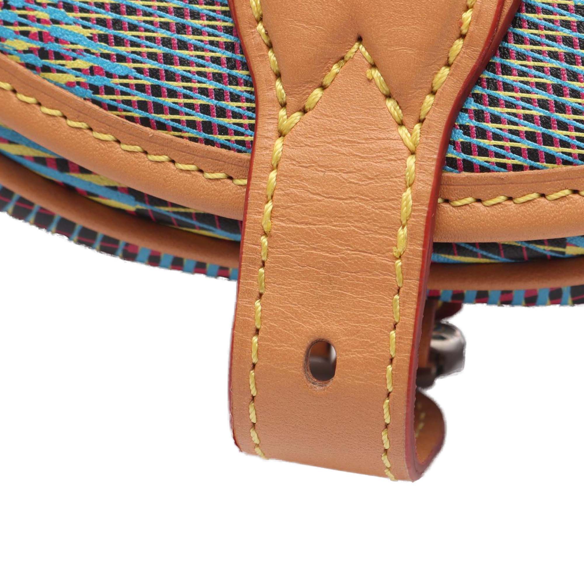 Louis Vuitton LOUIS VUITTON Tamburan Shoulder Bag M55544 leather PVC coated canvas Monogram LV pop Black Multicolor Used Women - image 7
