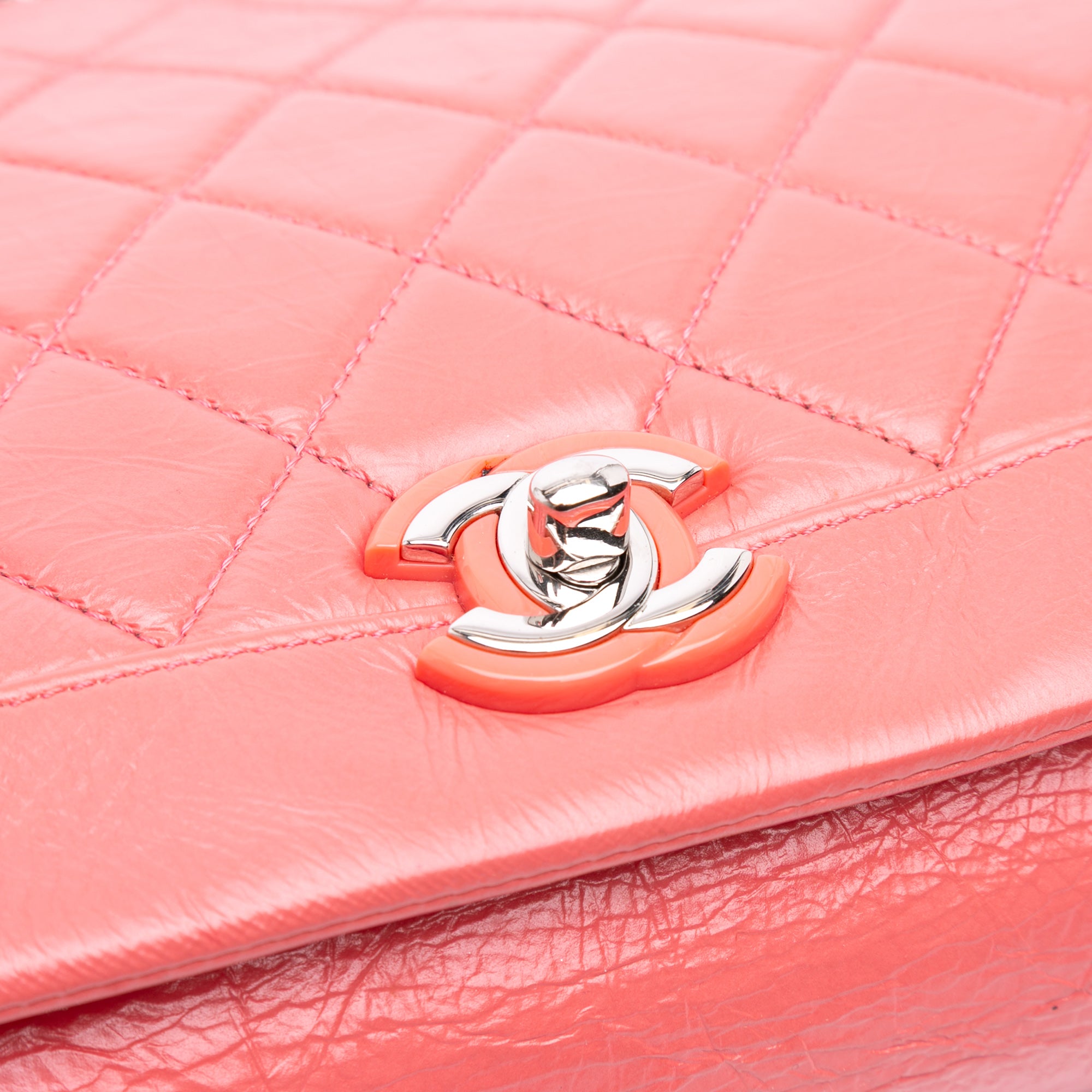 Chanel Crumpled Calfskin Bi Quilted Vintage Full Flap - image 5