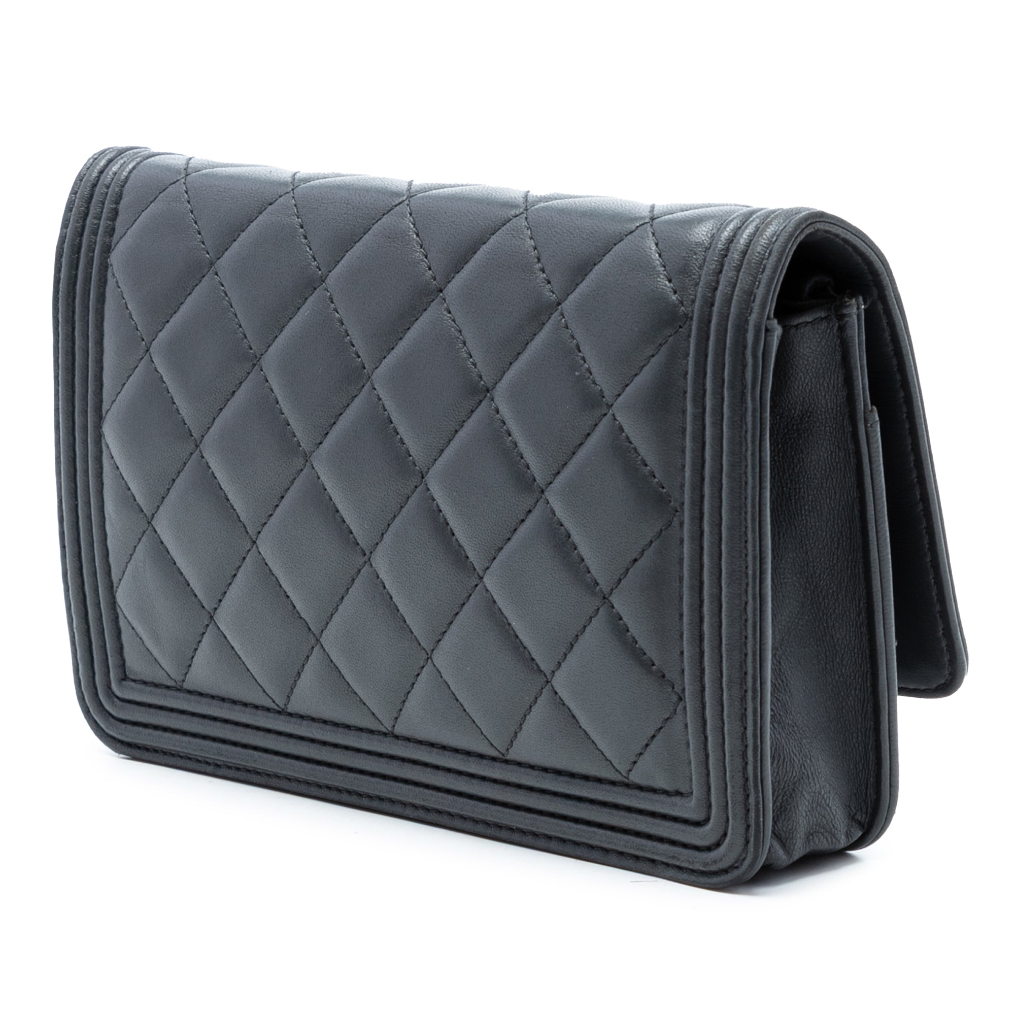 Chanel Quilted Lambskin Boy Wallet On Chain - image 2