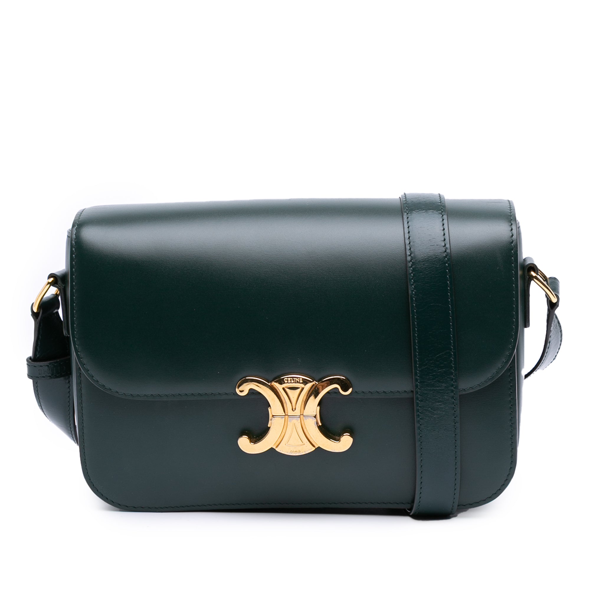 Celine Classique Shiny Calfskin Triomphe Crossbody - image 1