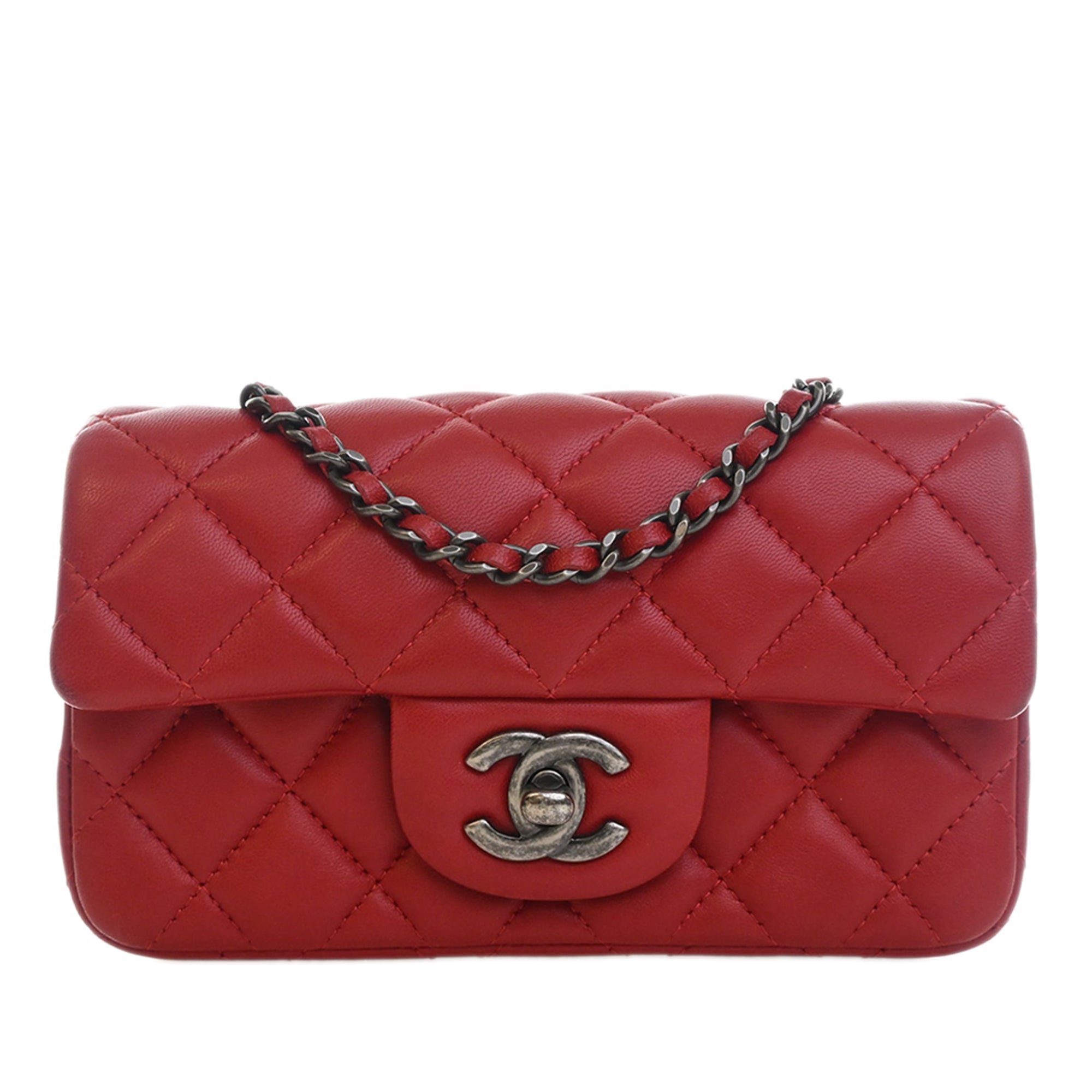 Chanel Extra Mini Rectangular Classic Lambskin Single Flap - image 1