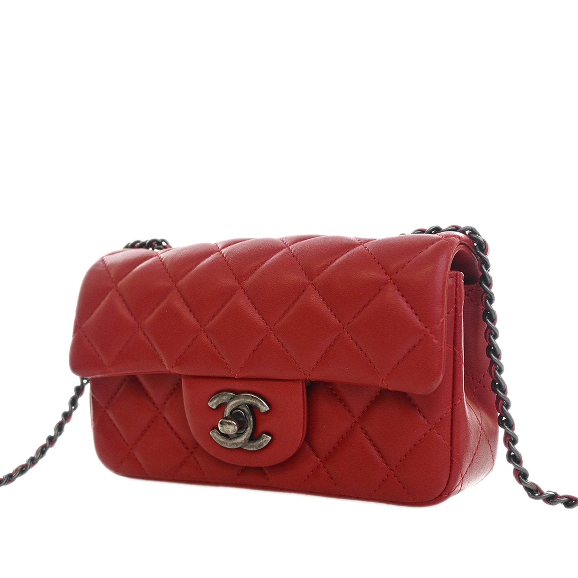 Chanel Extra Mini Rectangular Classic Lambskin Single Flap - image 4