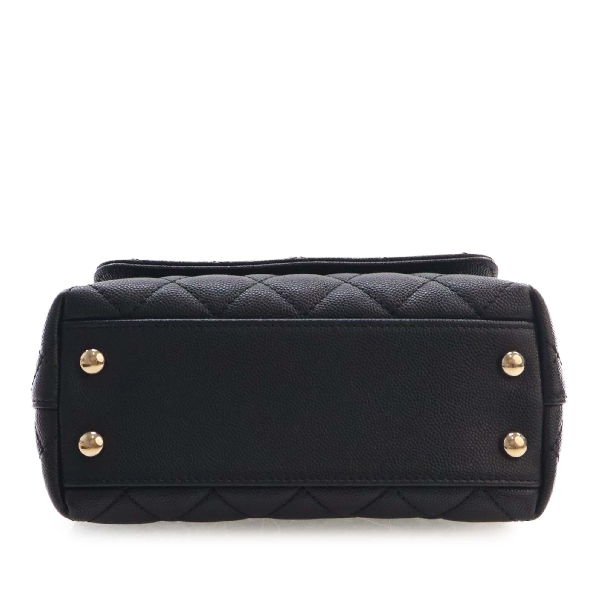 Chanel Extra Mini Quilted Caviar Coco Top Handle Bag - image 5